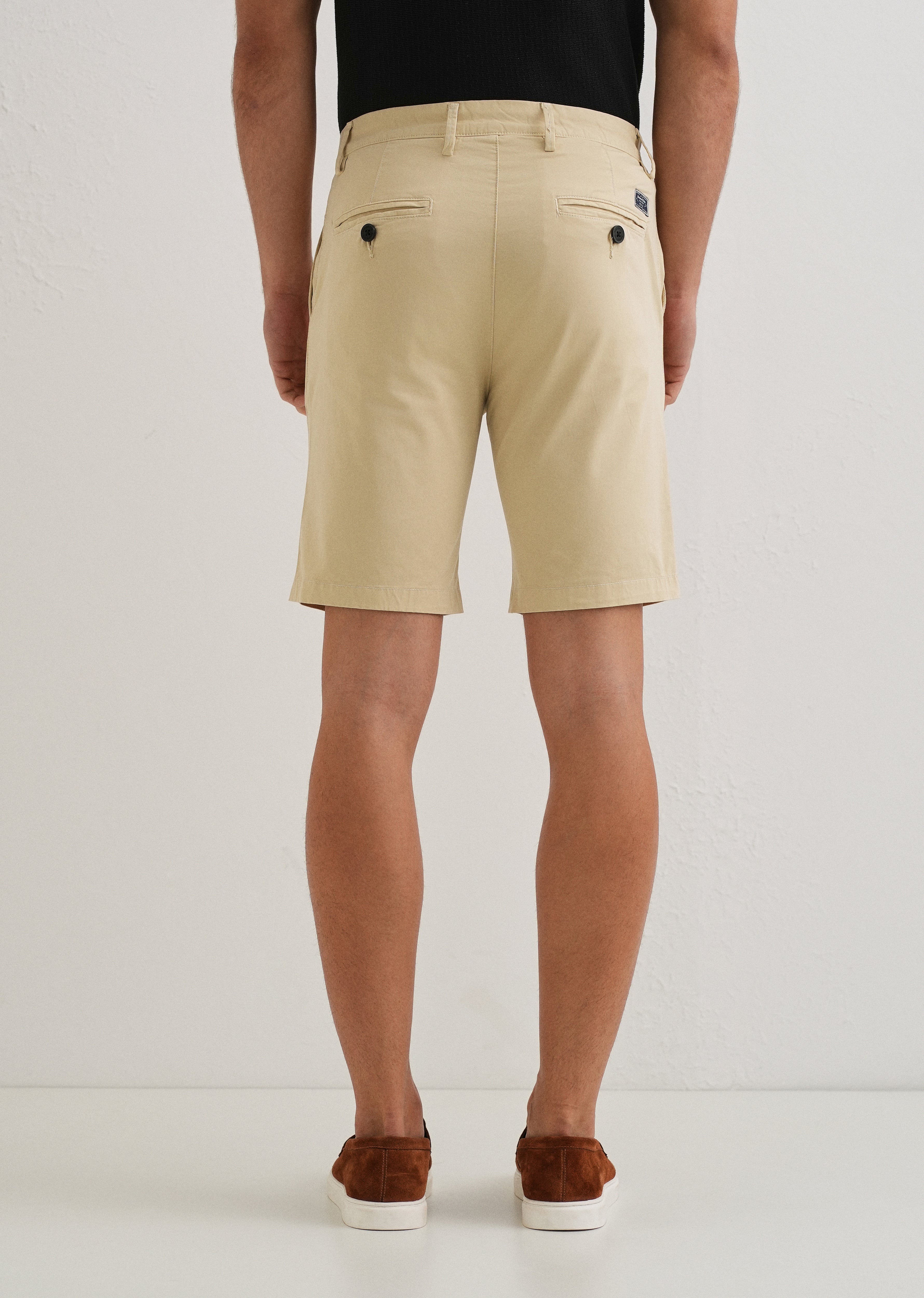 Cream Cotton Shorts