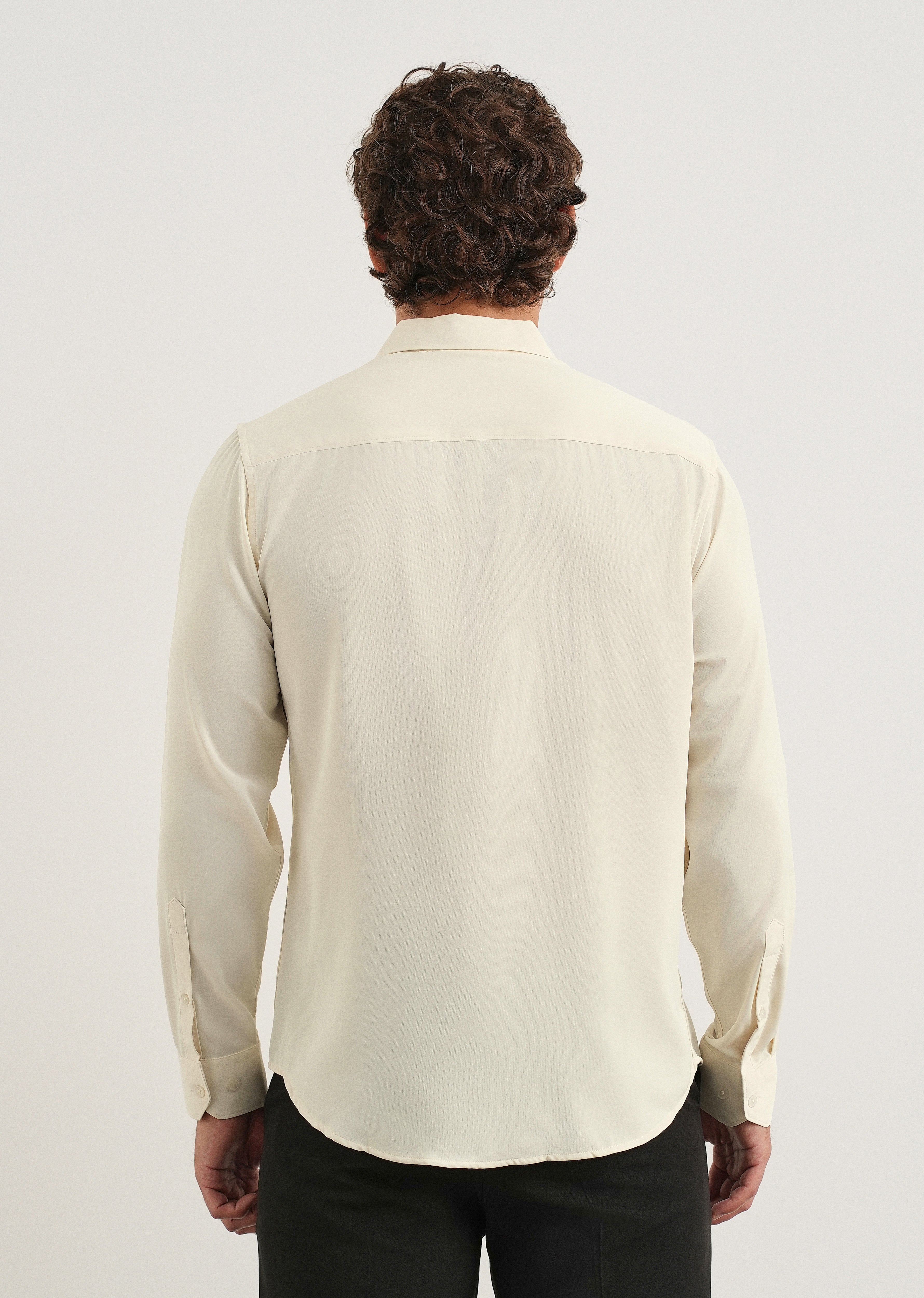 Cream Fluid Soft Shirt
