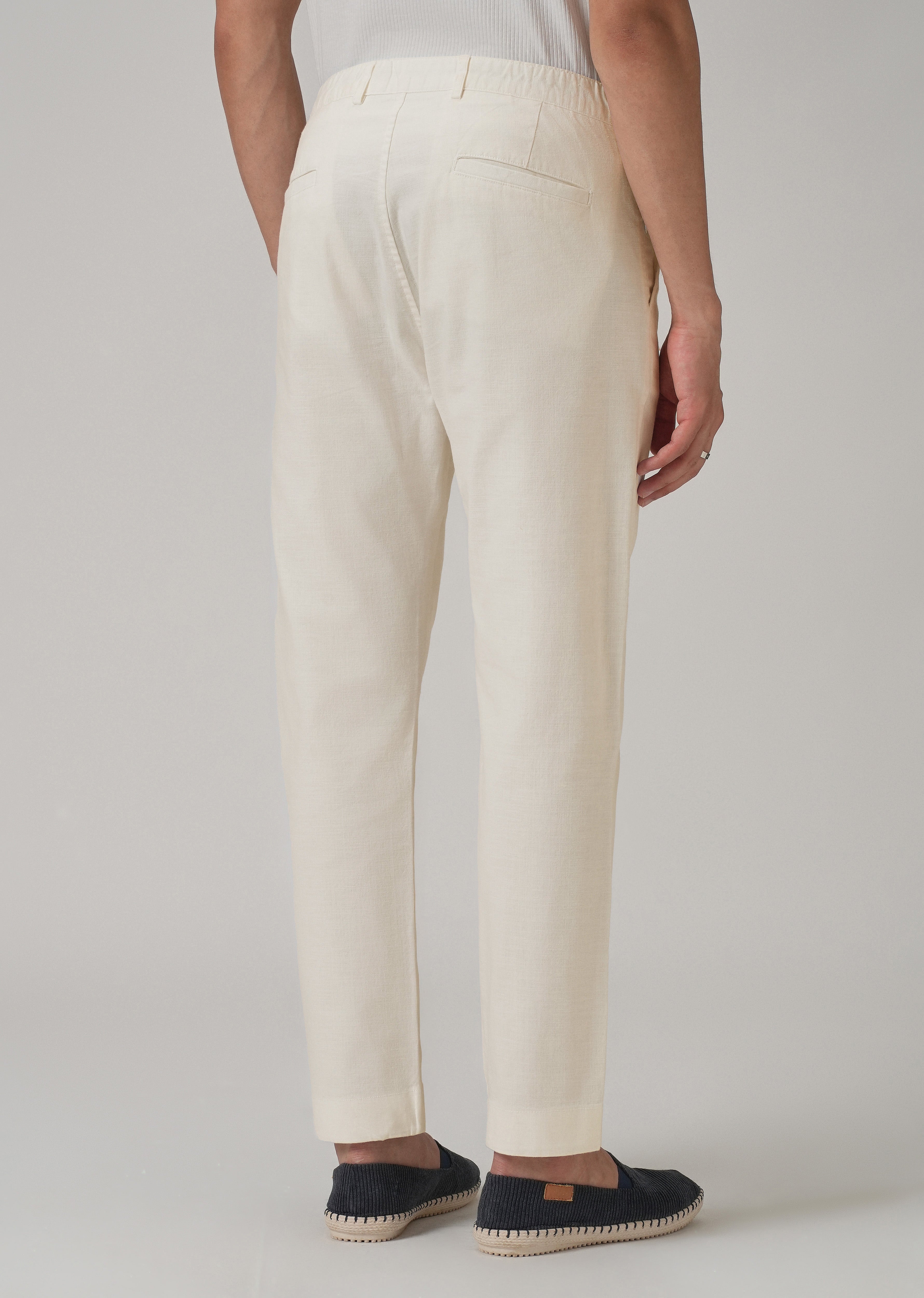 Light Cream Cotton Trouser