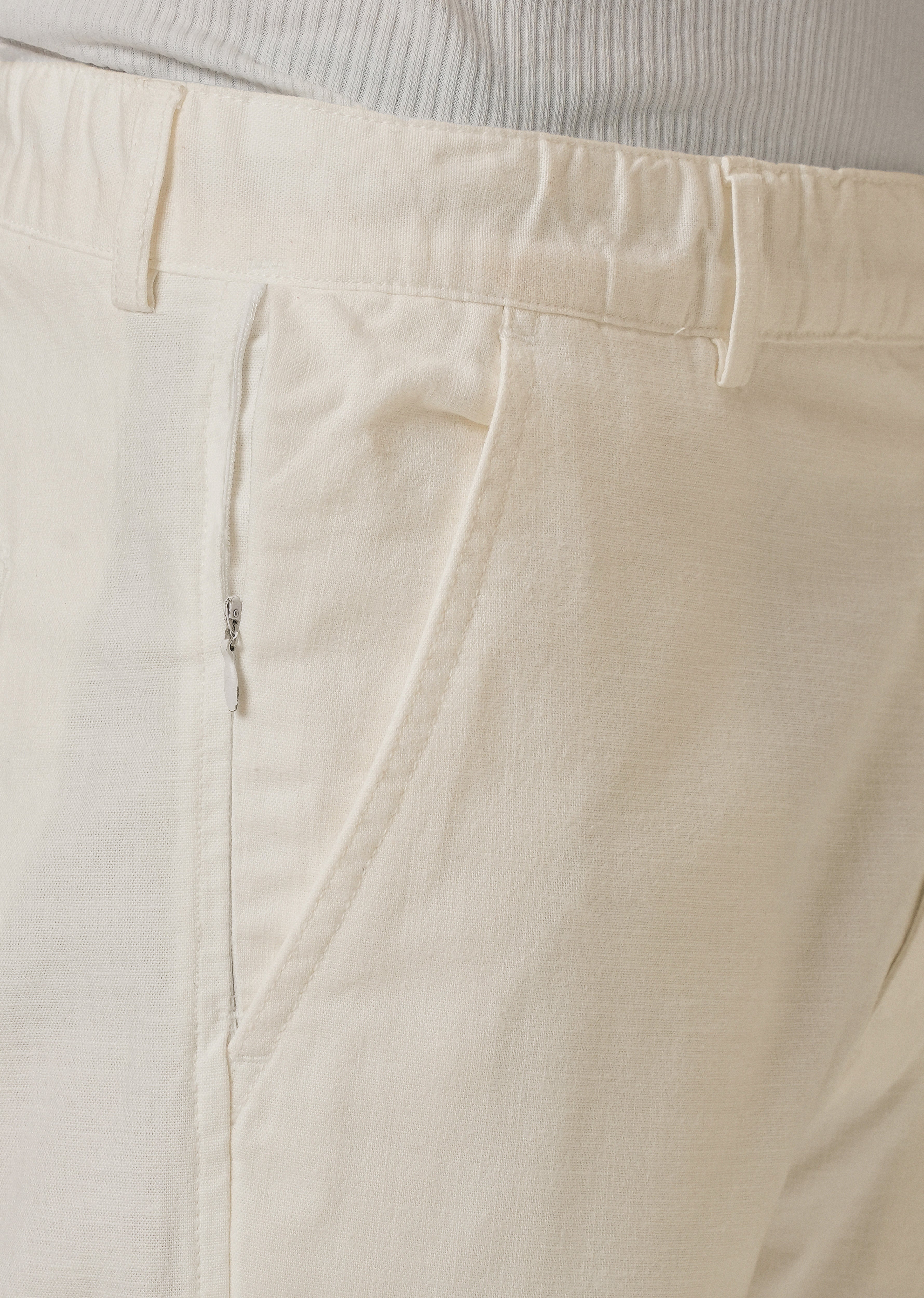 Light Cream Cotton Trouser