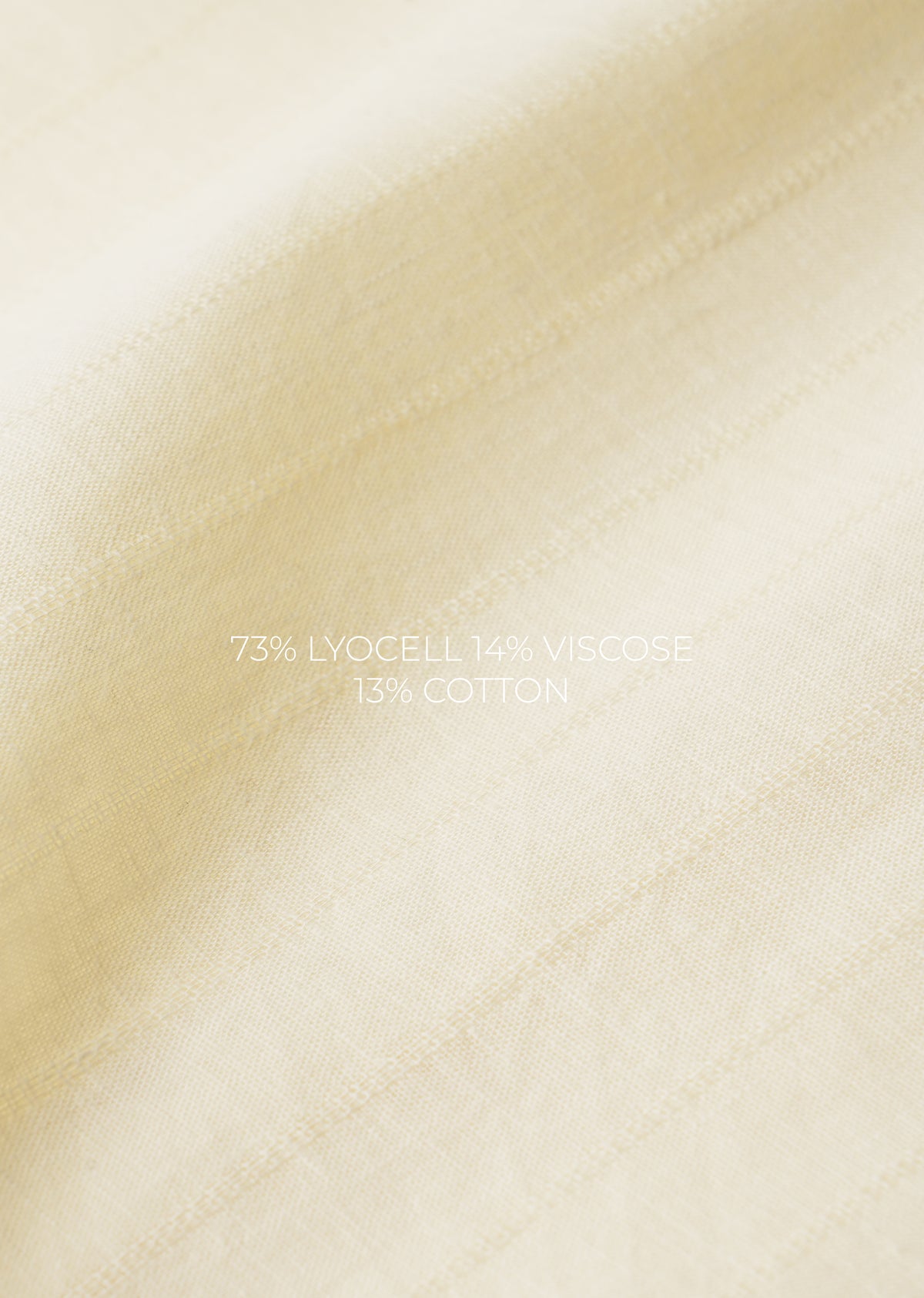 Cream Lyocell Cotton Self-Stripe Shirt