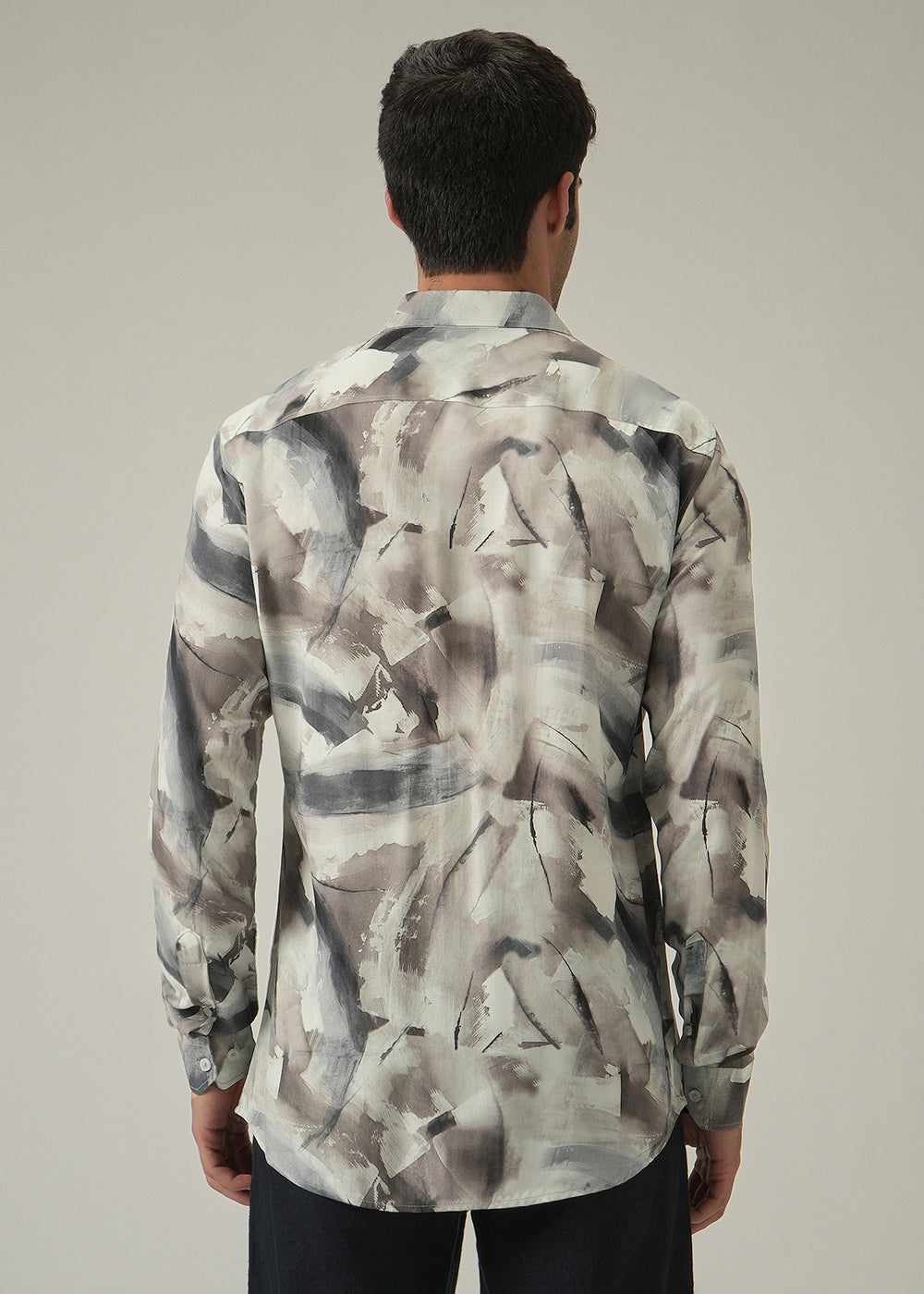 Cream Monochrome Print Shirt