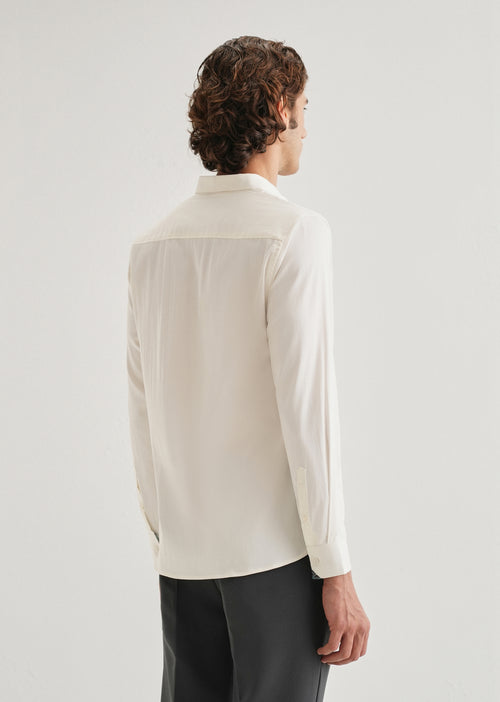 Cream Printed Cuff Shirt