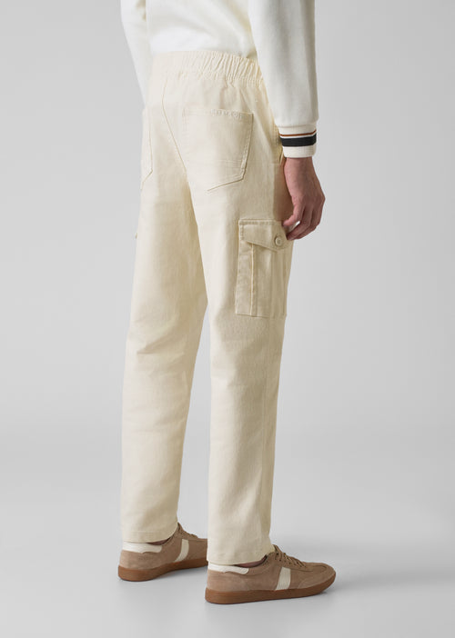 Cream Regular Fit Cargo Pant