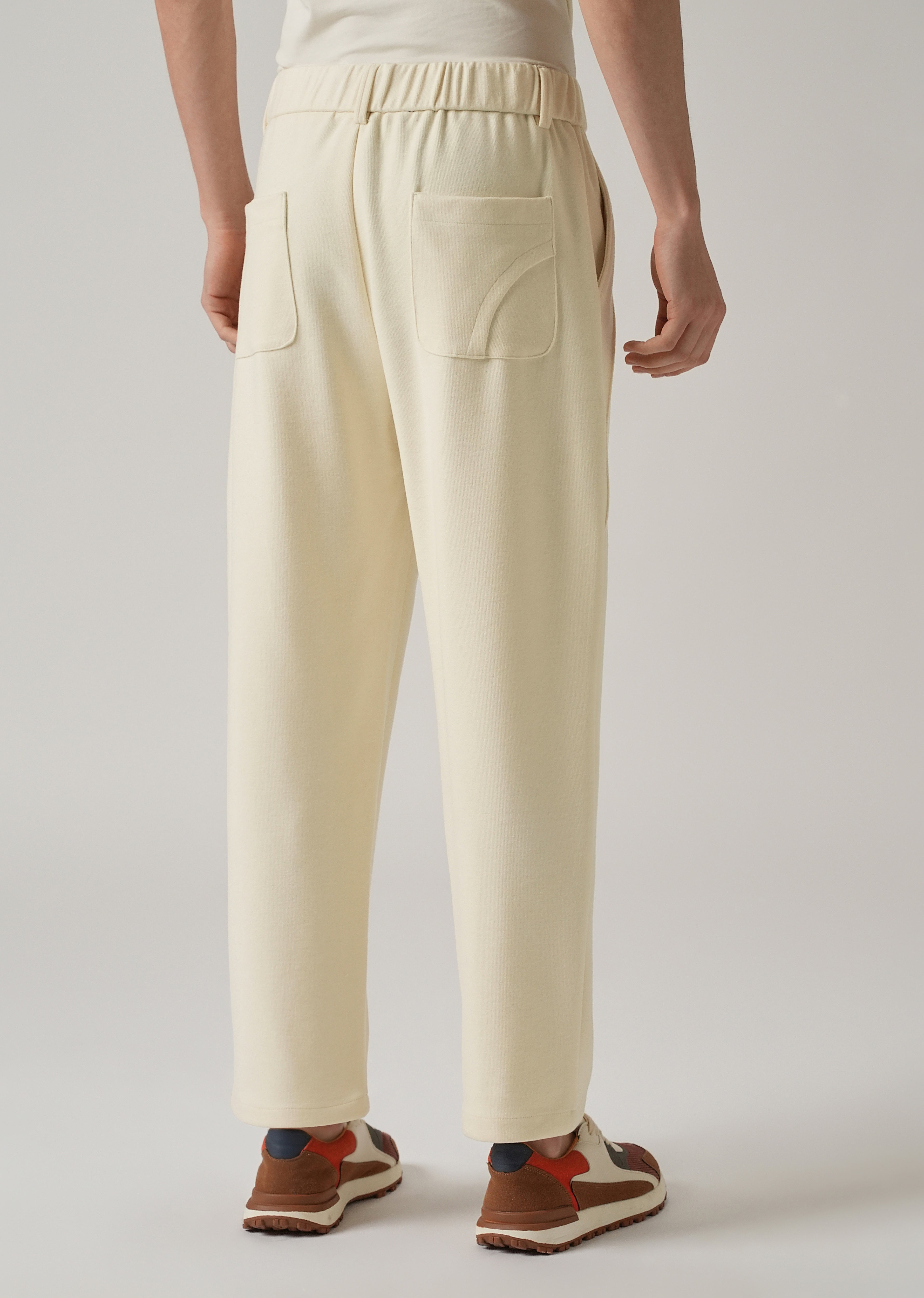 Cream Corduroy Relaxed Fit Pant