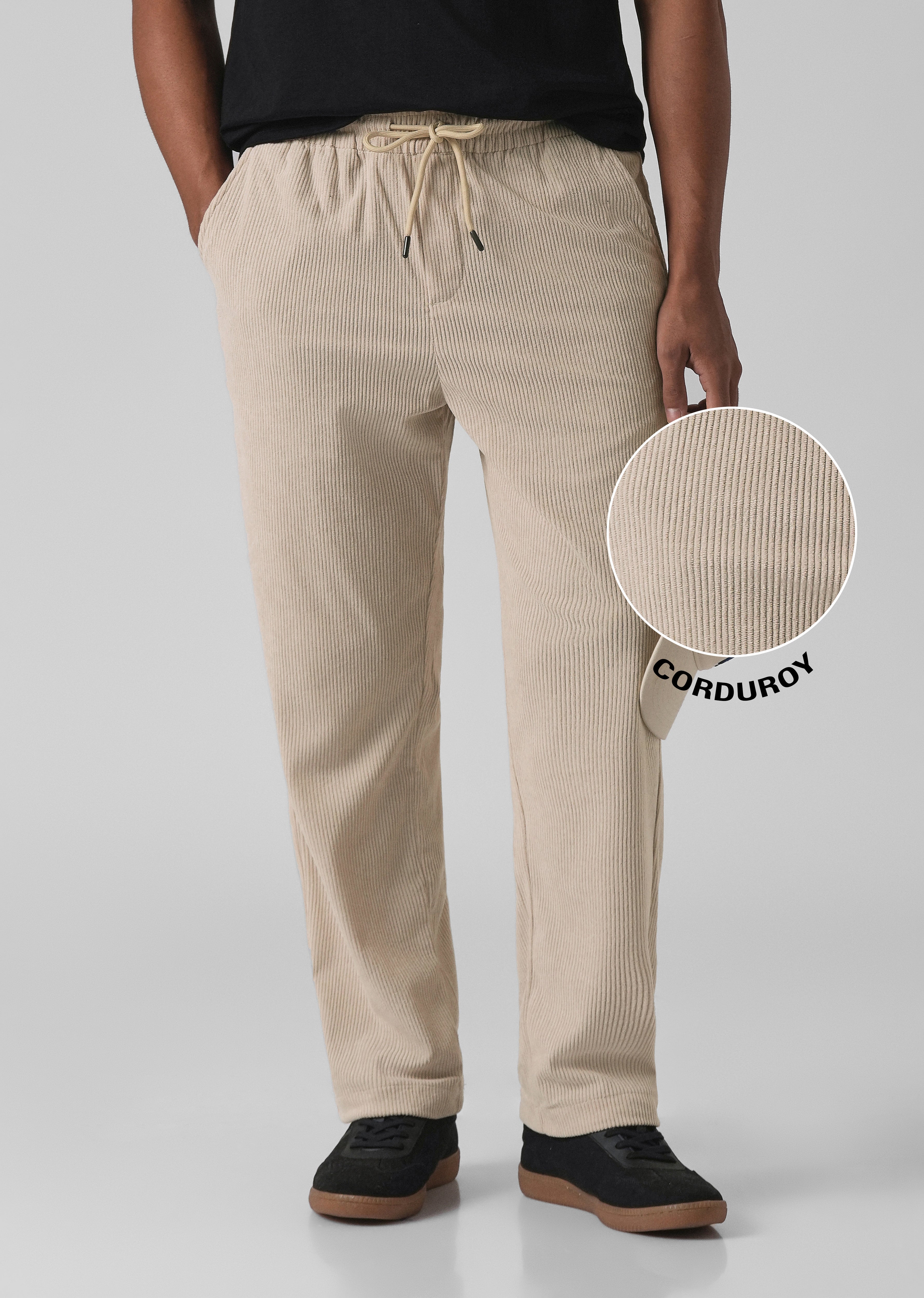 Cream Corduroy Pants