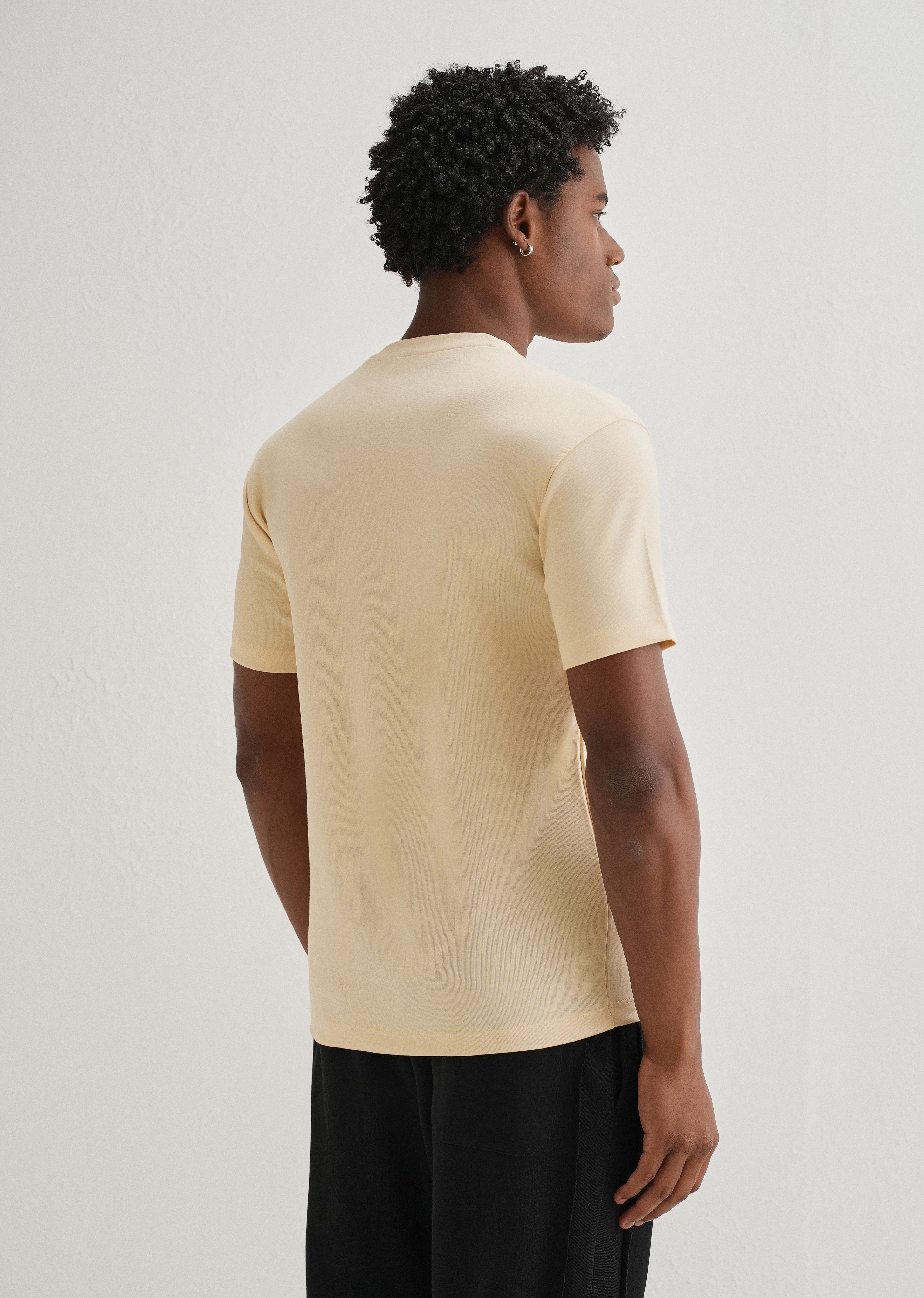 Cream Typography Applique T-shirt