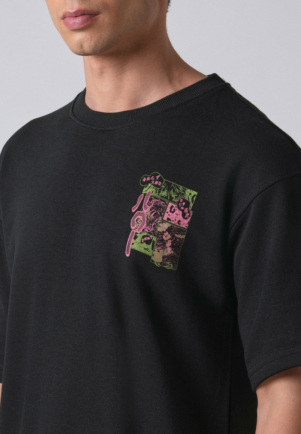 Crow Black Oversized T-shirt