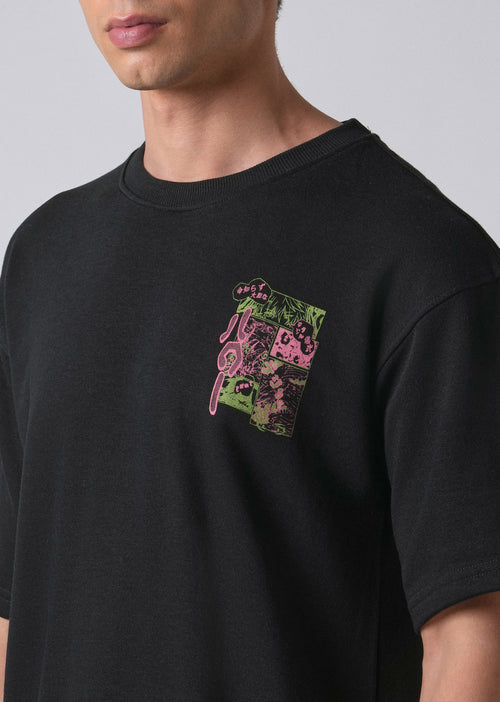 Crow Black Oversized T-shirt