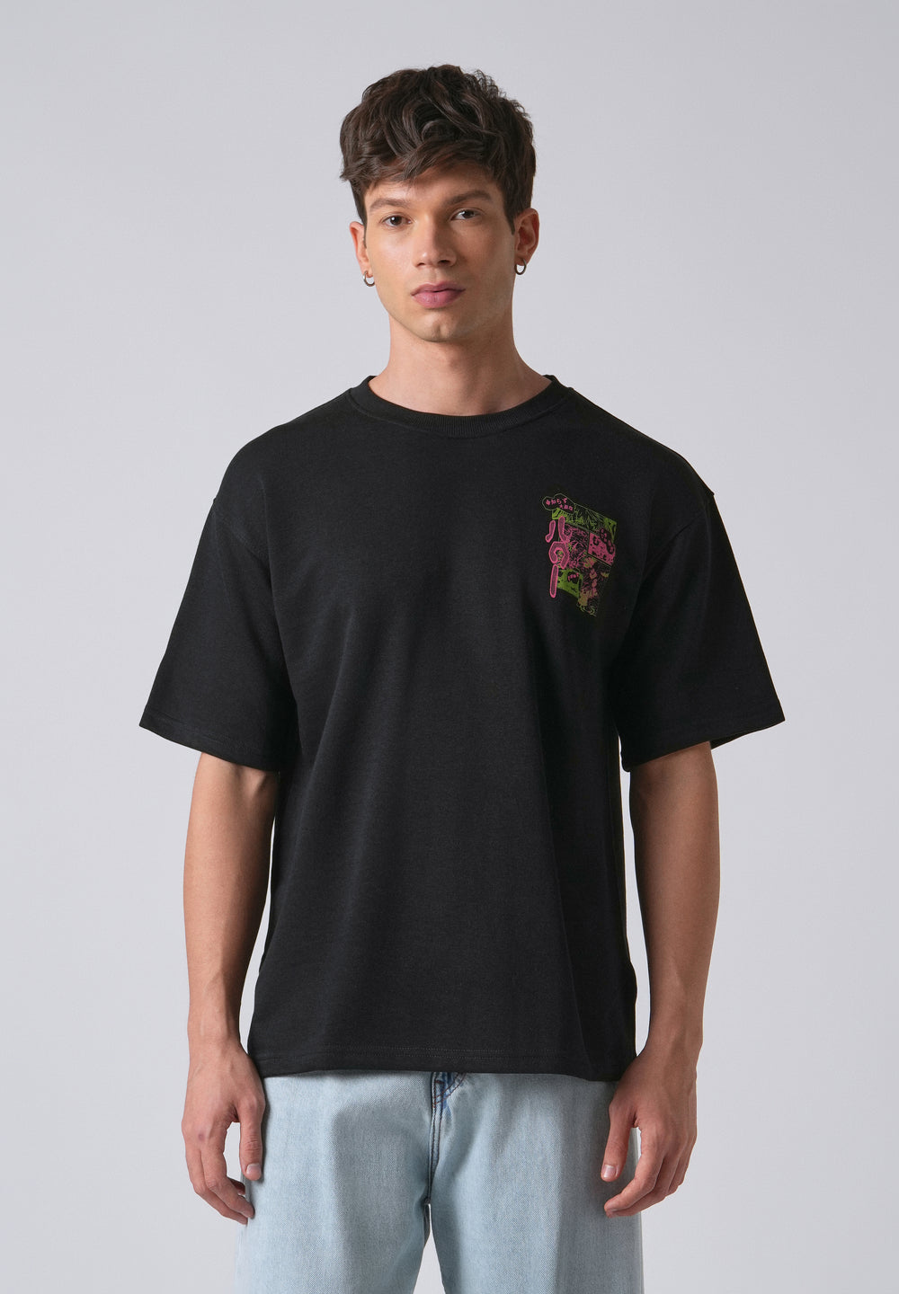 Crow Black Oversized T-shirt