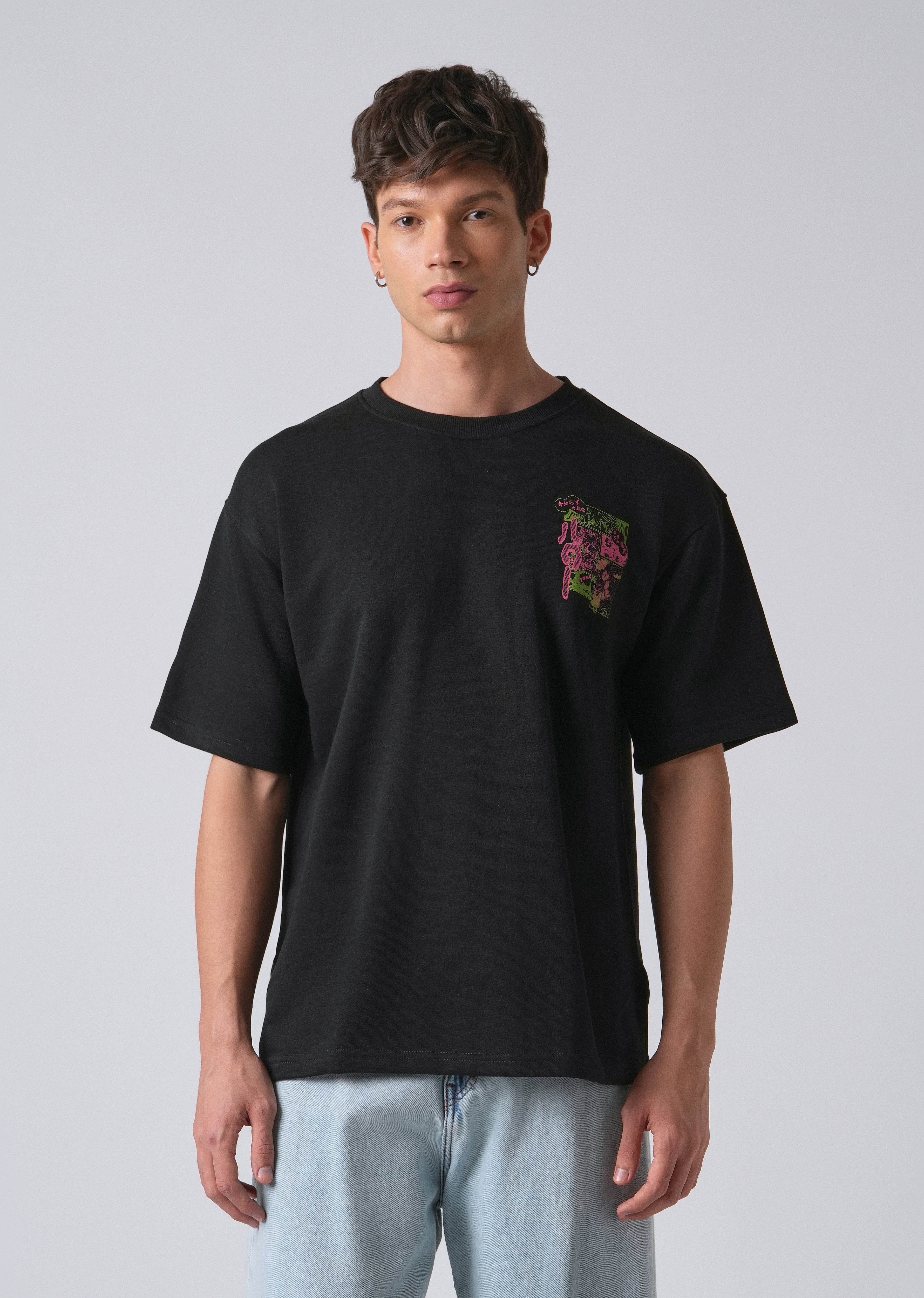 Crow Black Oversized T-shirt