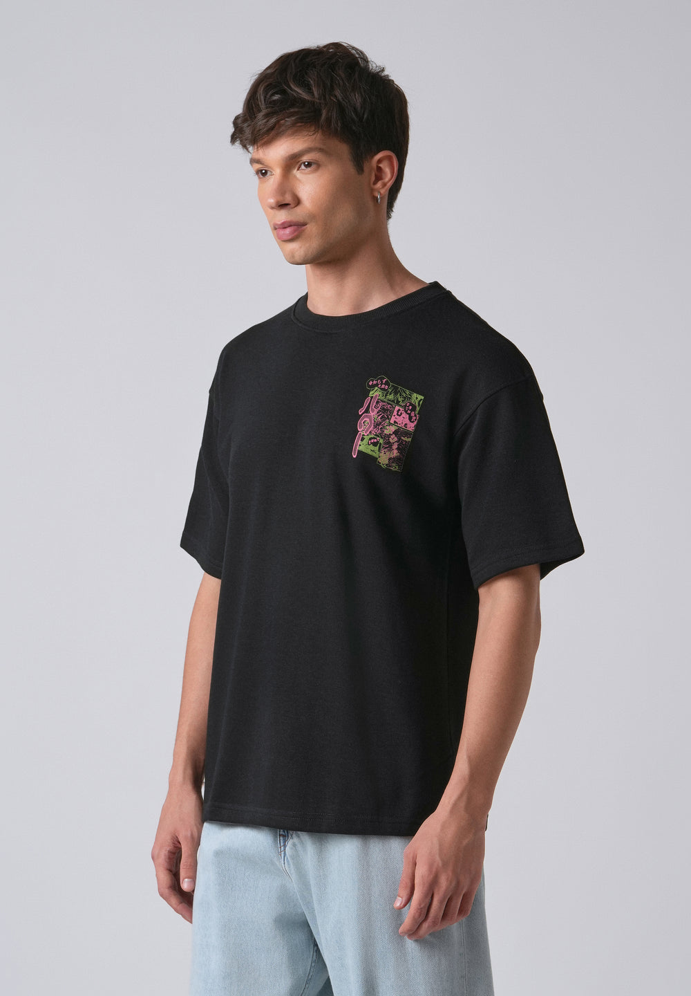Crow Black Oversized T-shirt