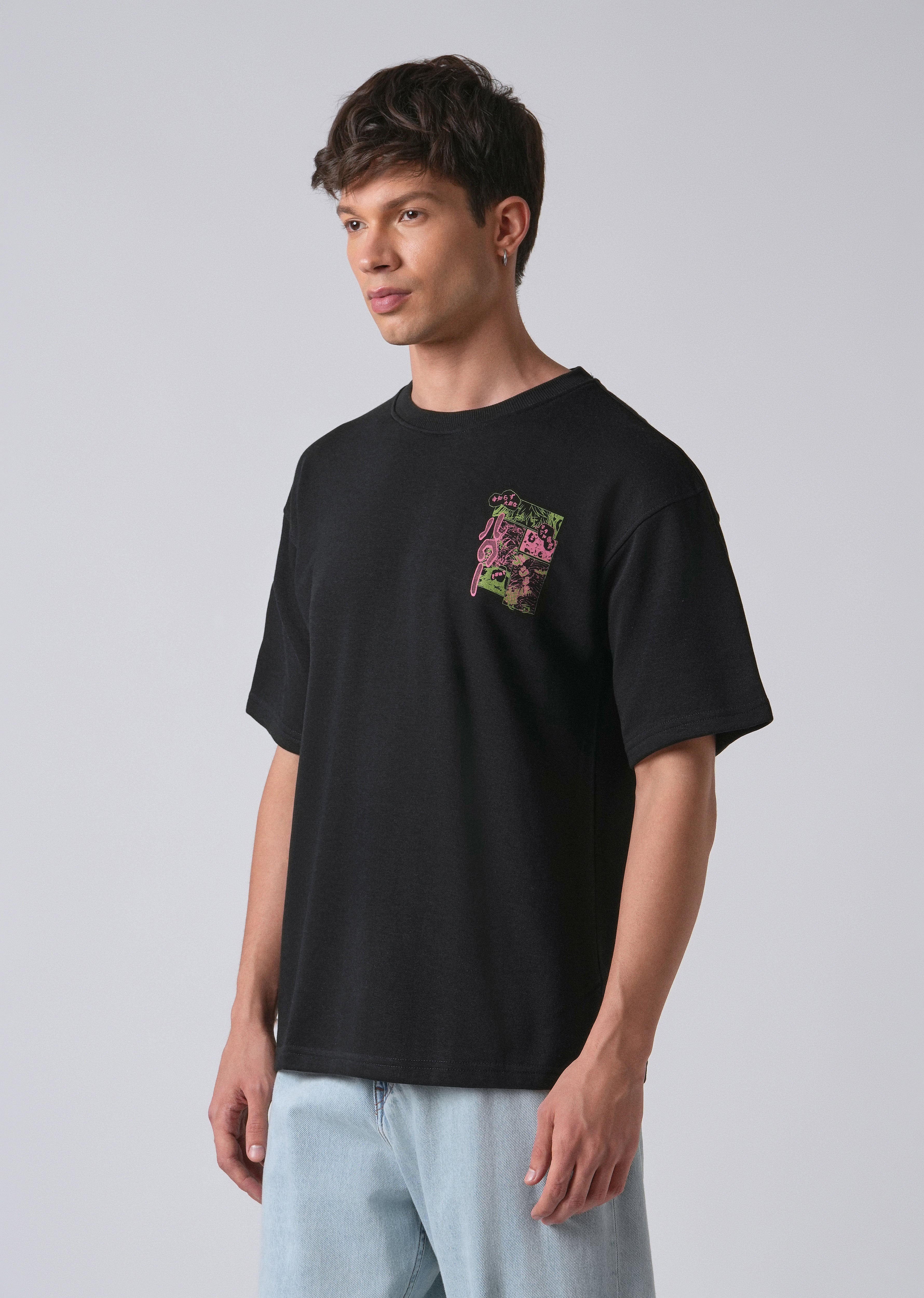 Crow Black Oversized T-shirt