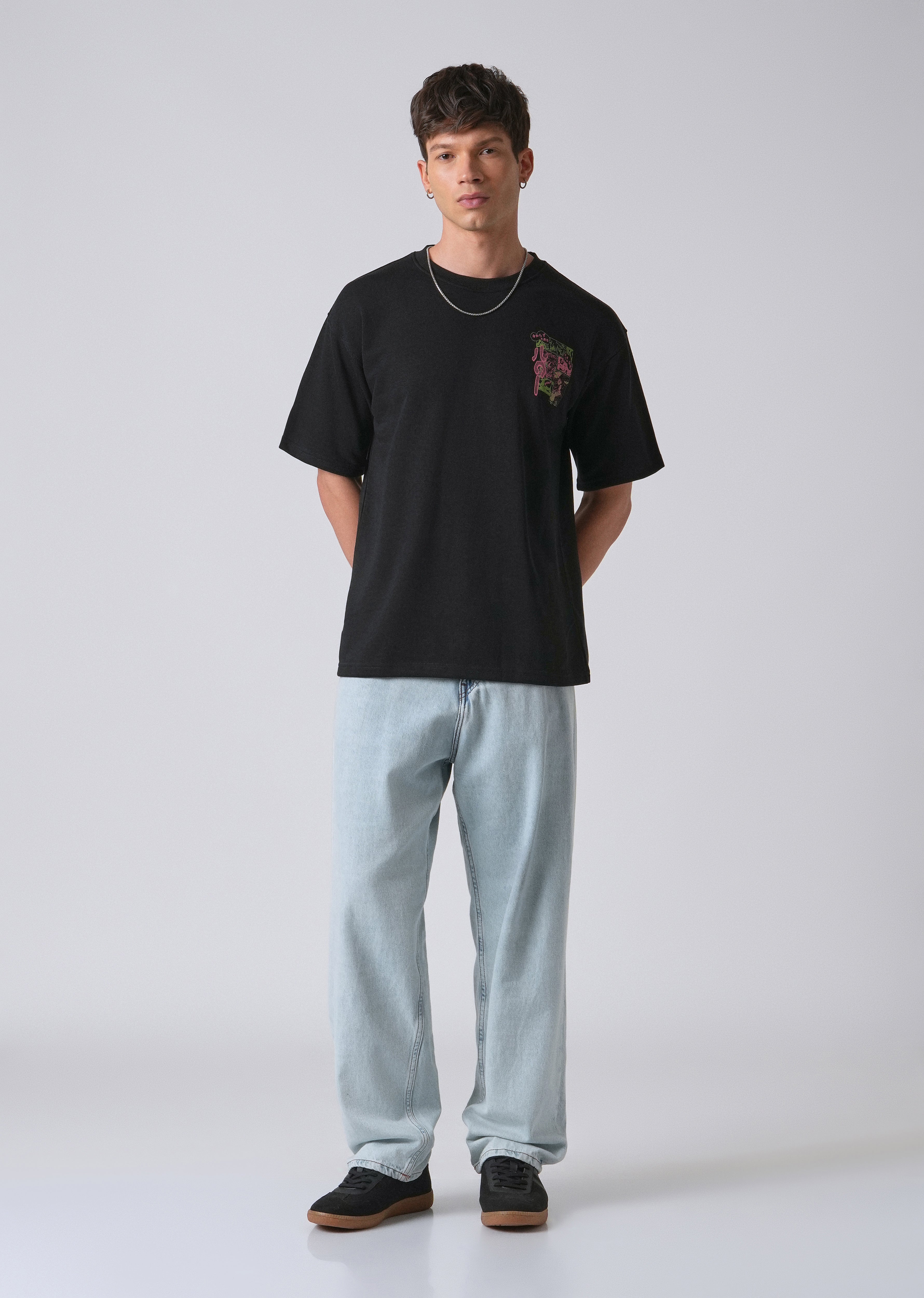 Crow Black Oversized T-shirt