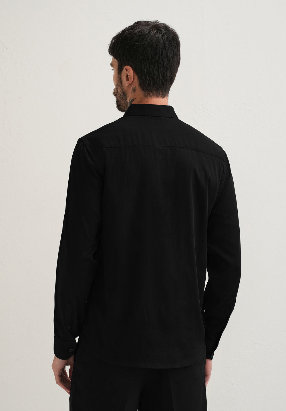 Crown Embellished Black Designer Shirt