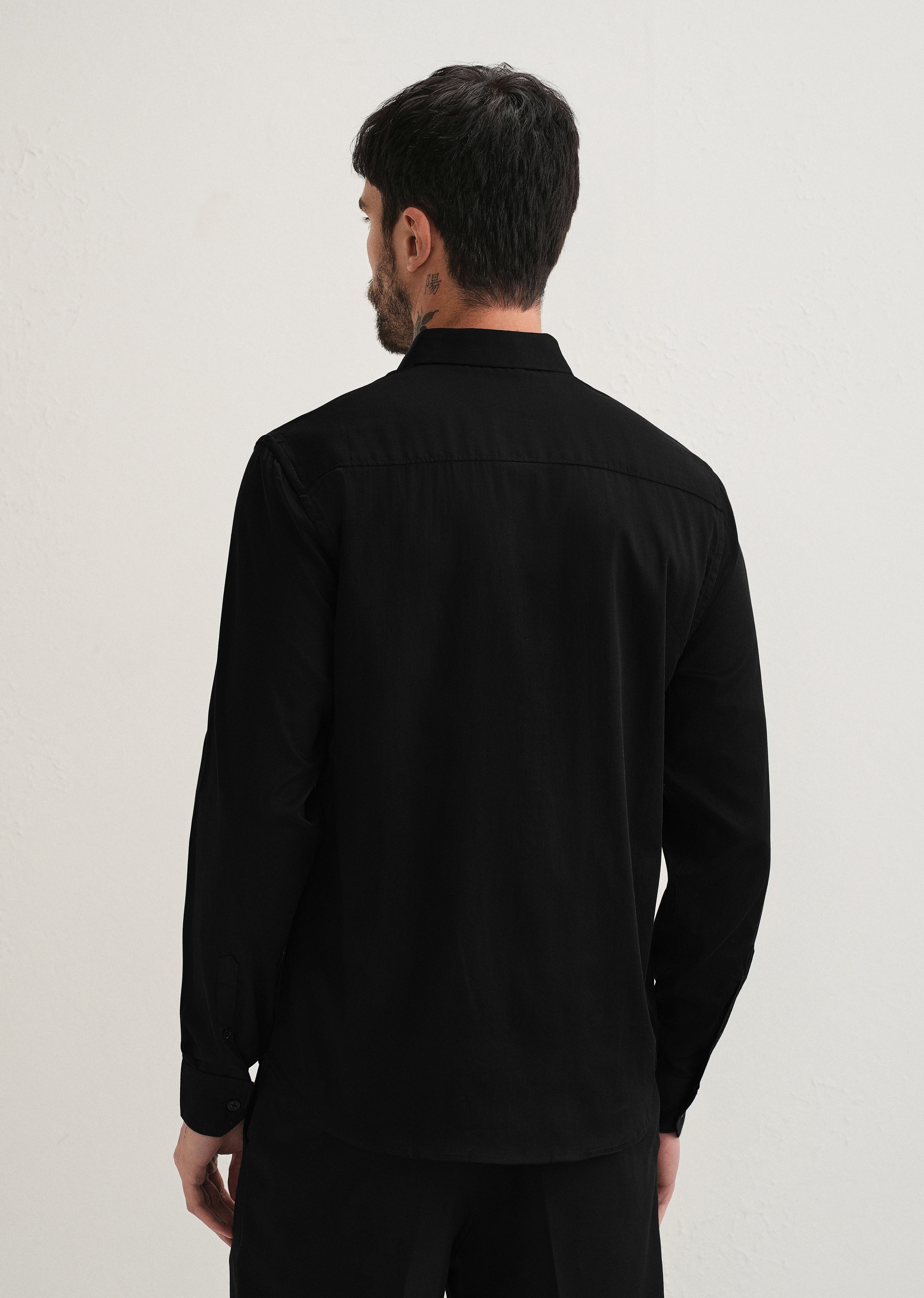 Crown Embellished Black Designer Shirt