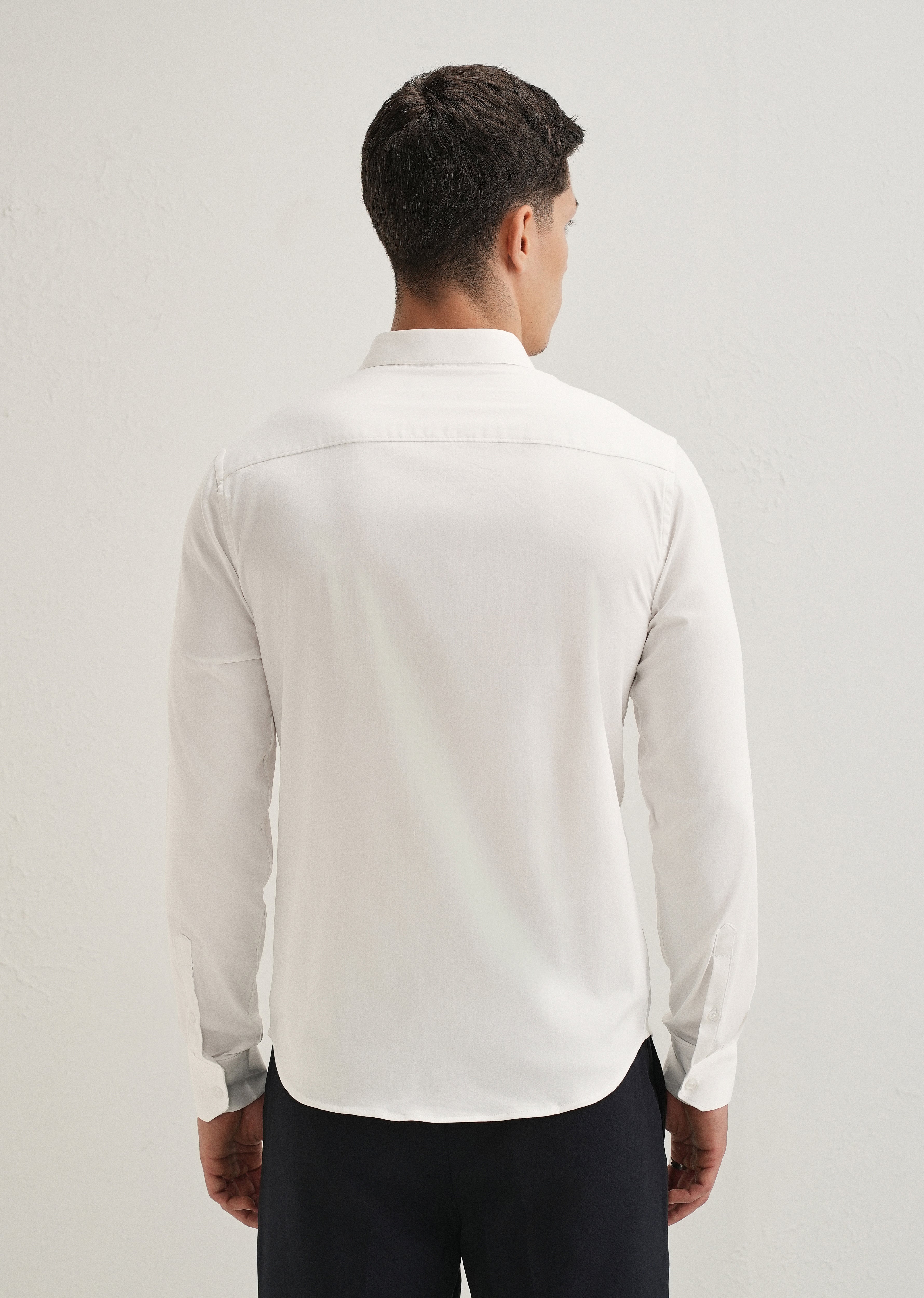 Crown Embellished White Designer Shirt