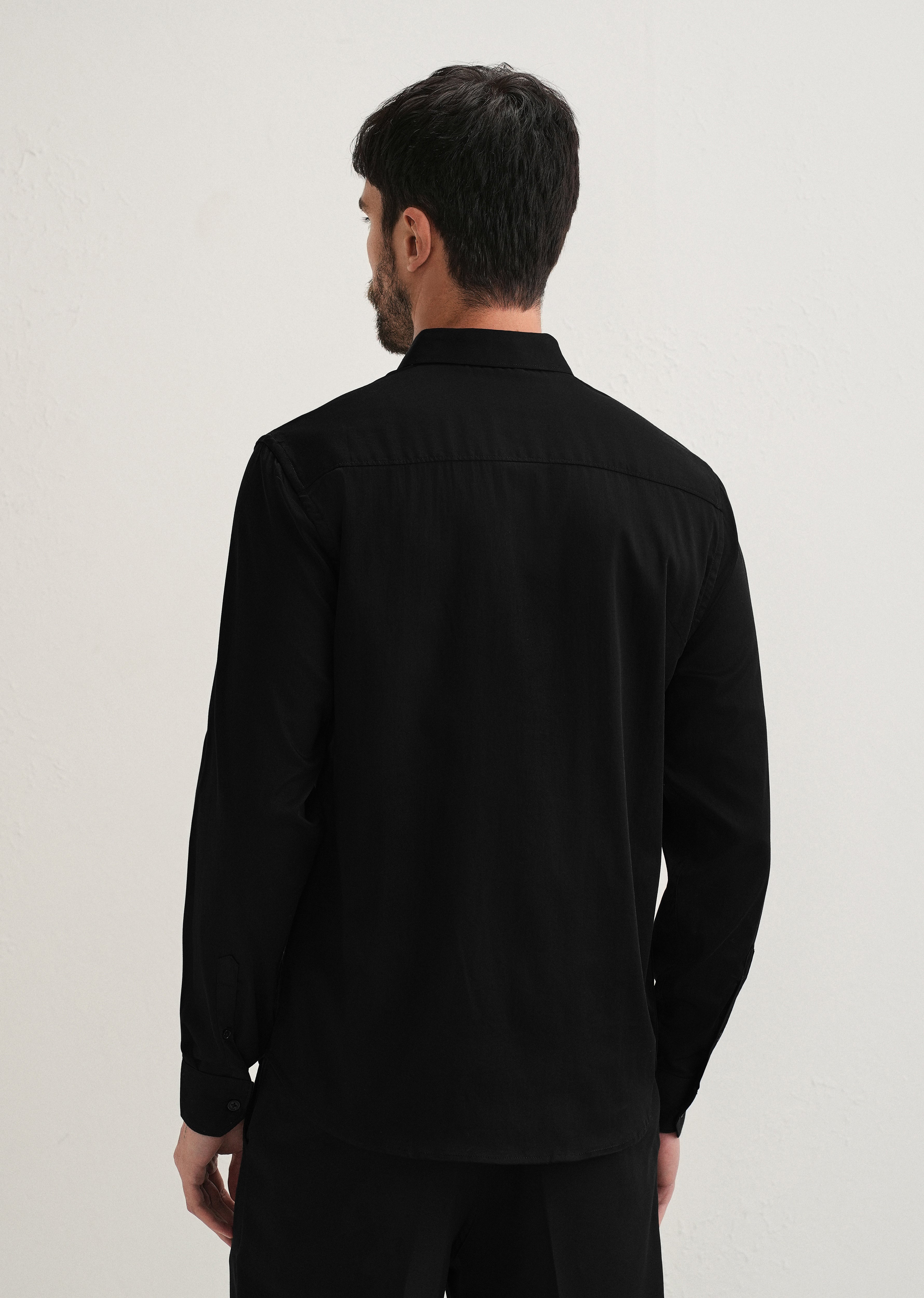 Crown Embellished Black Designer Shirt