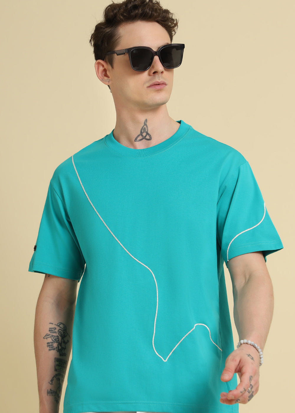 Cyan Line Oversized T-shirt