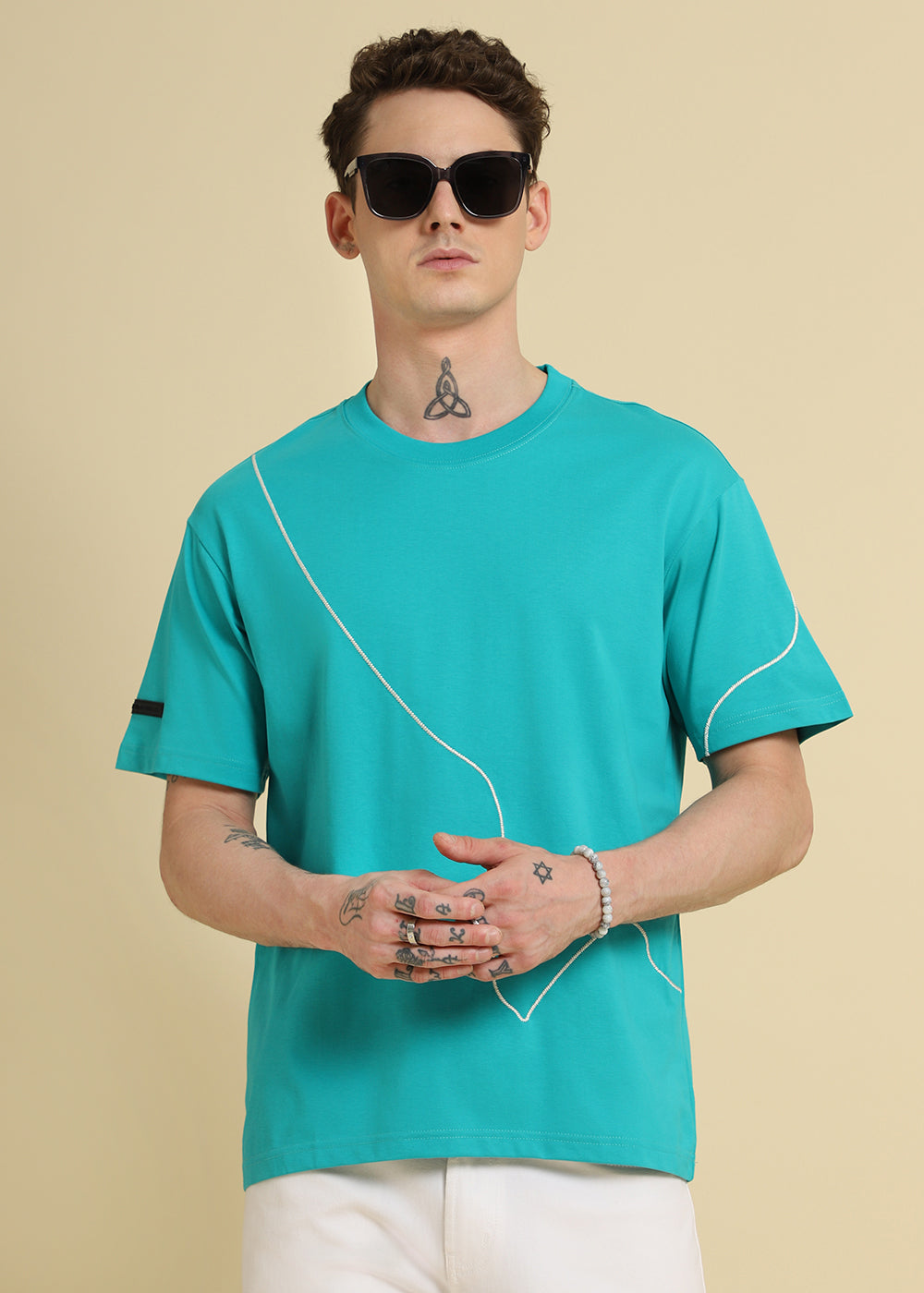Cyan Line Oversized T-shirt
