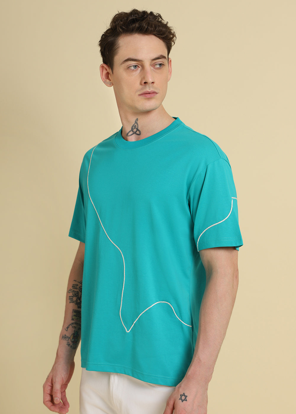 Cyan Line Oversized T-shirt