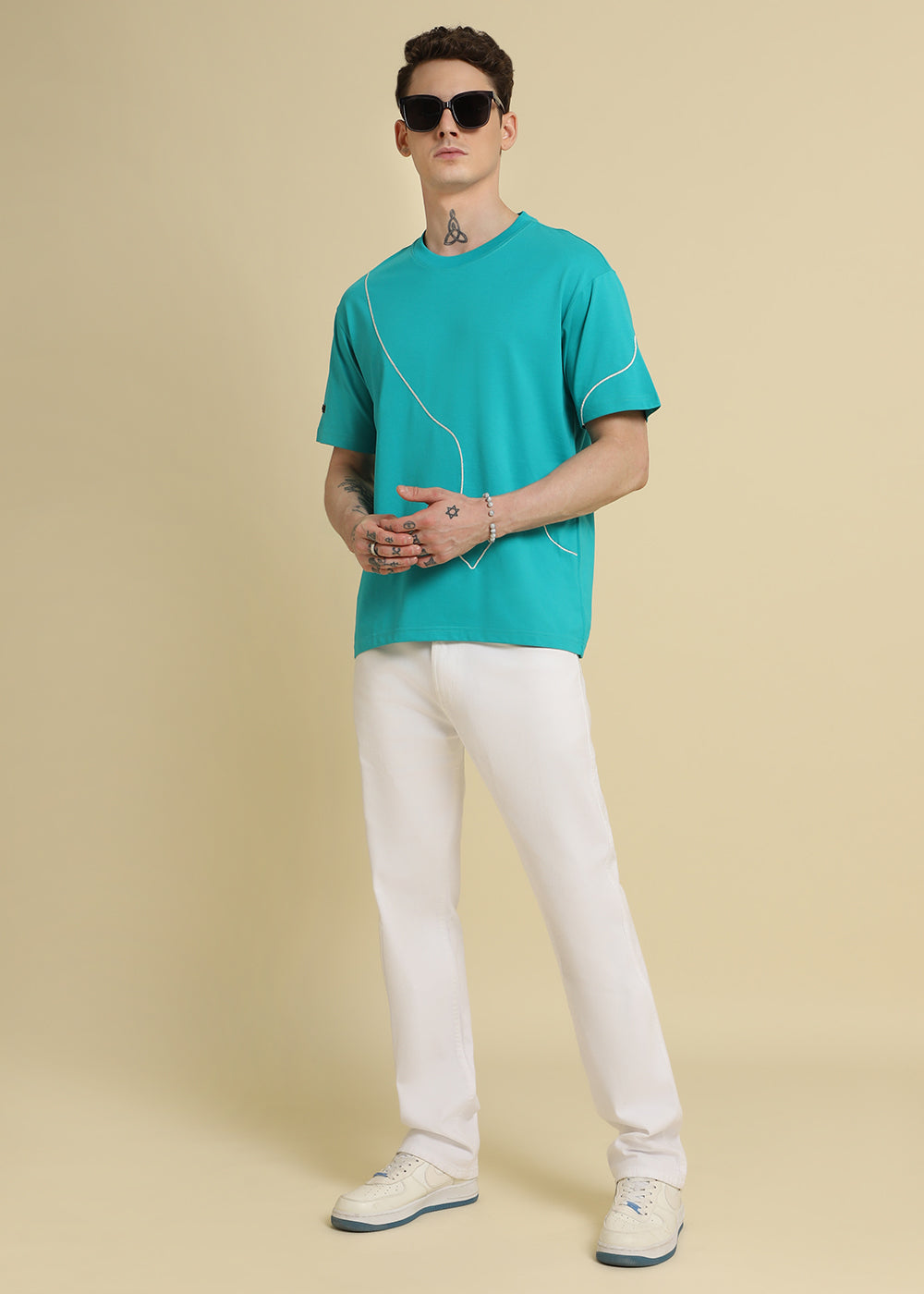 Cyan Line Oversized T-shirt