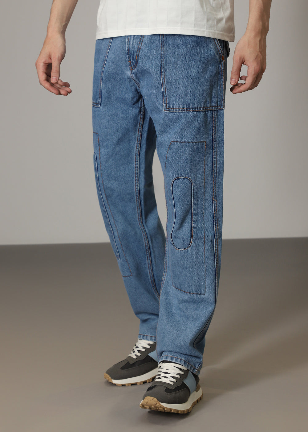 Dapper Celeste Blue Baggy fit Jeans