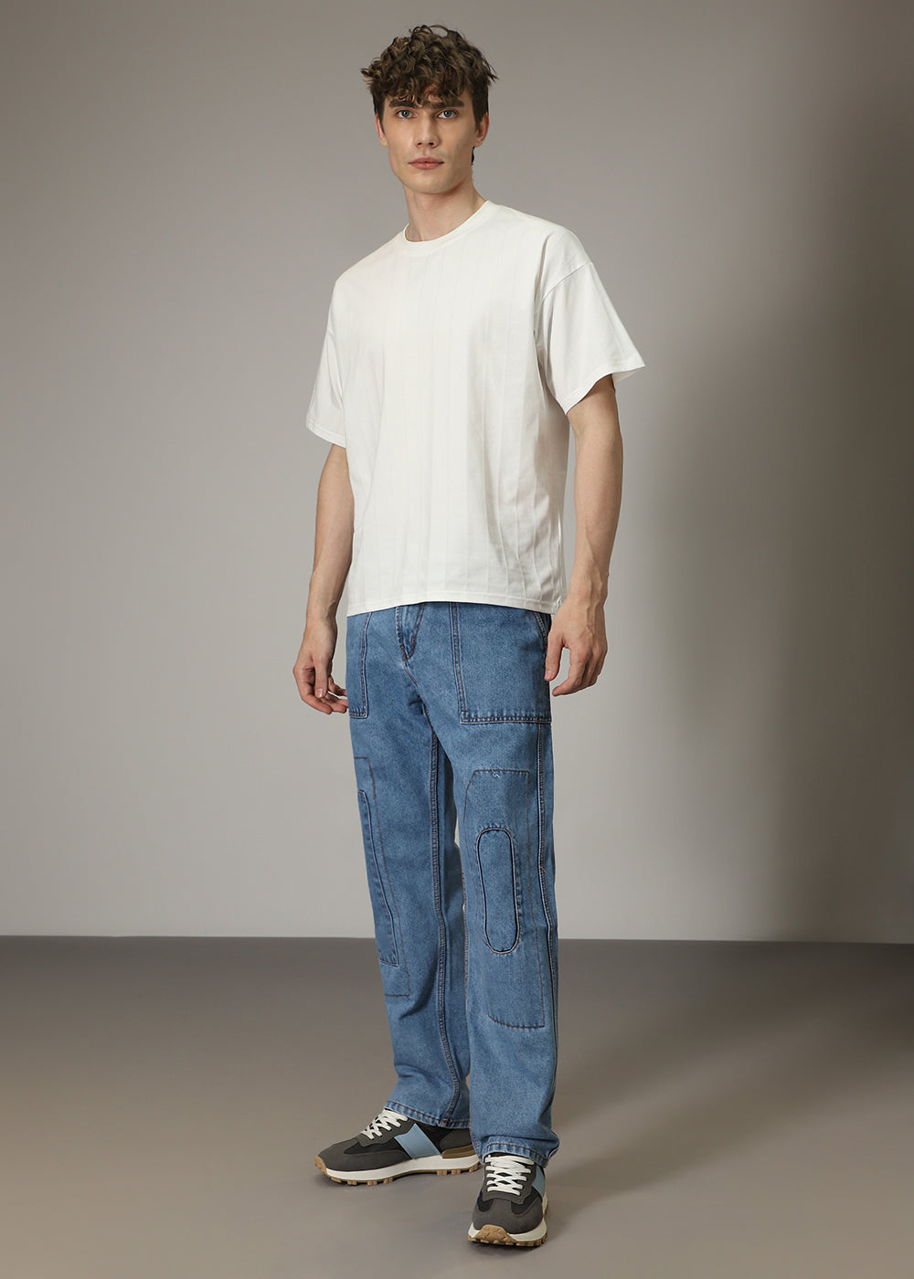 Dapper Celeste Blue Baggy fit Jeans