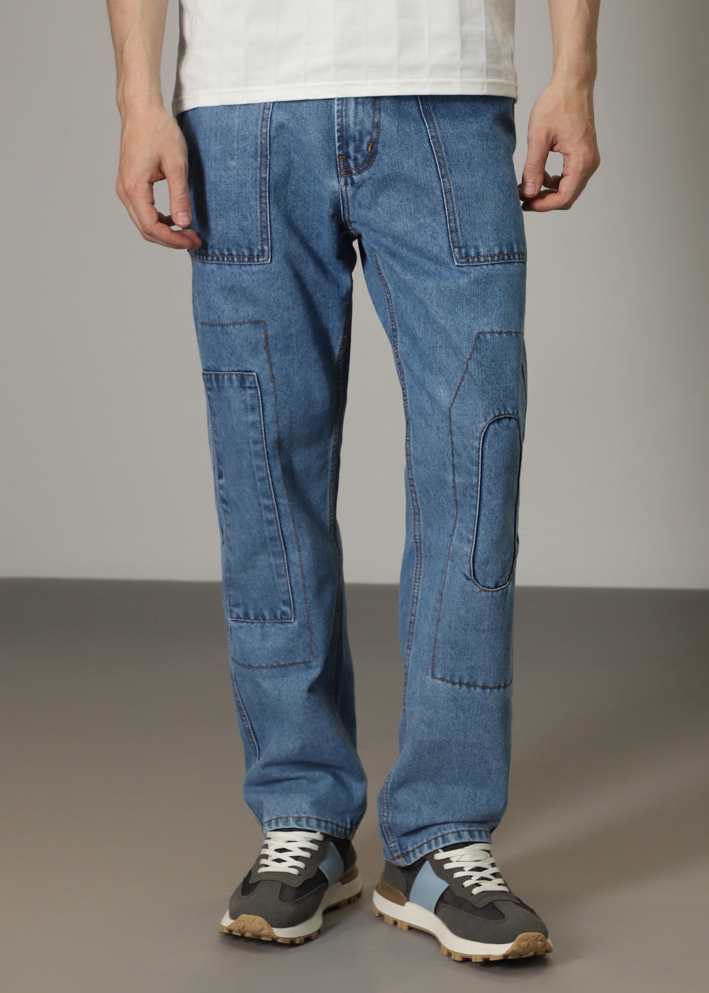 Dapper Celeste Blue Baggy fit Jeans