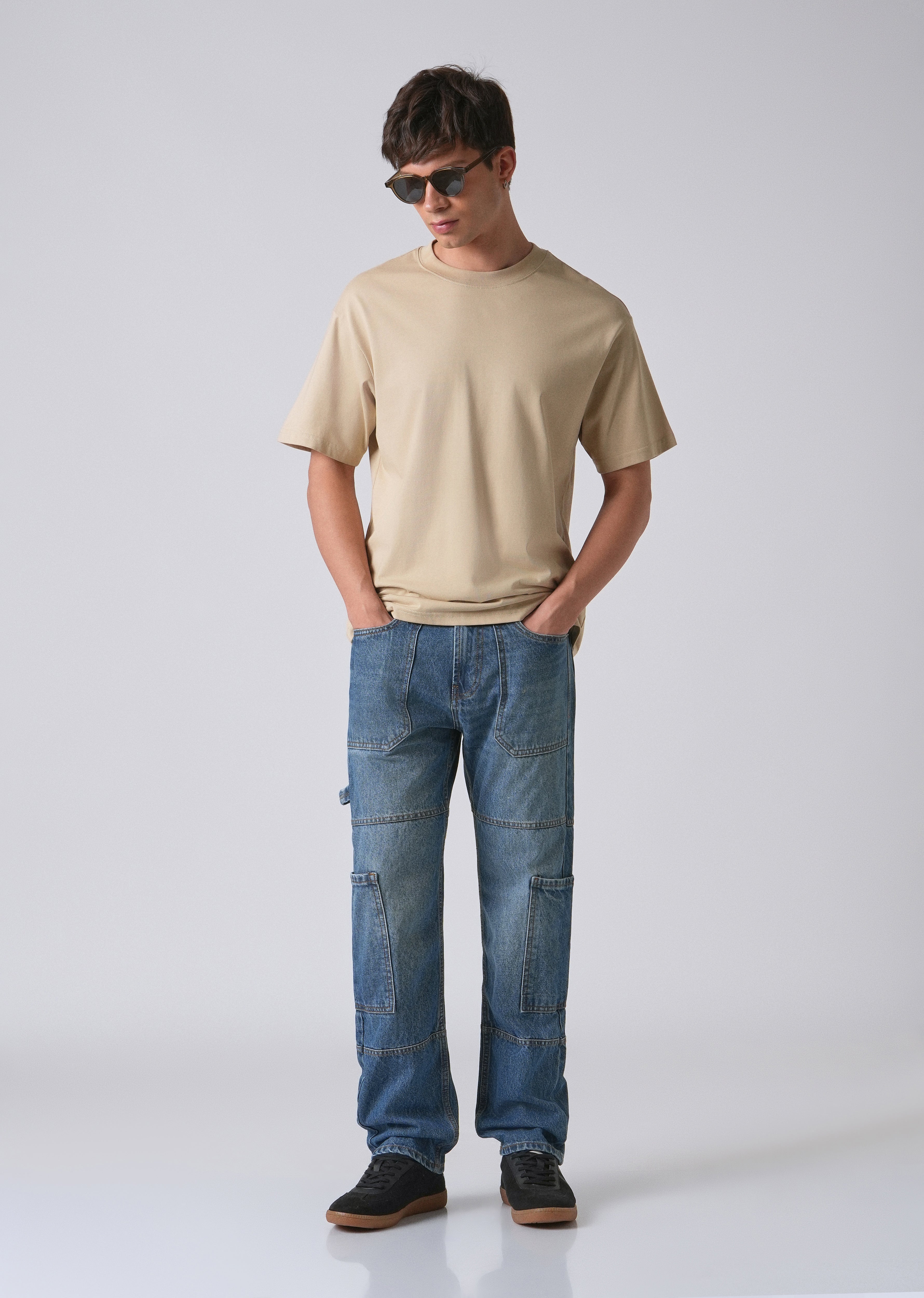 Dapper Pebble Blue Baggy fit Jeans