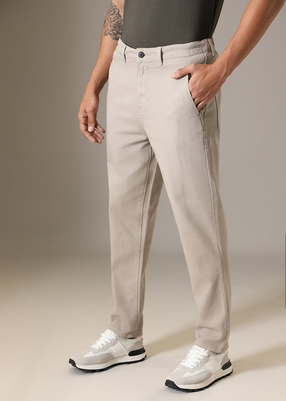 Dark Beige Drill Denim