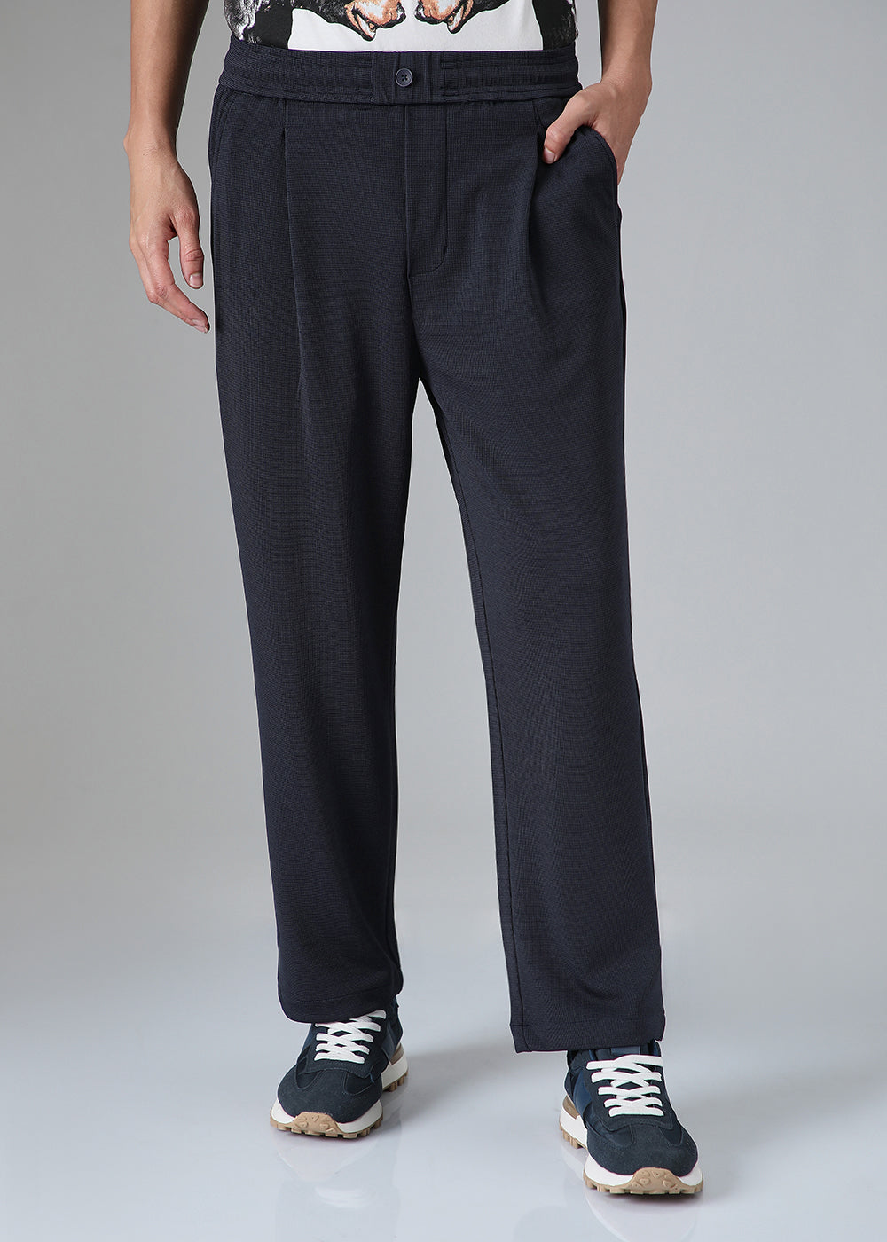 Dark Blue Korean Pants