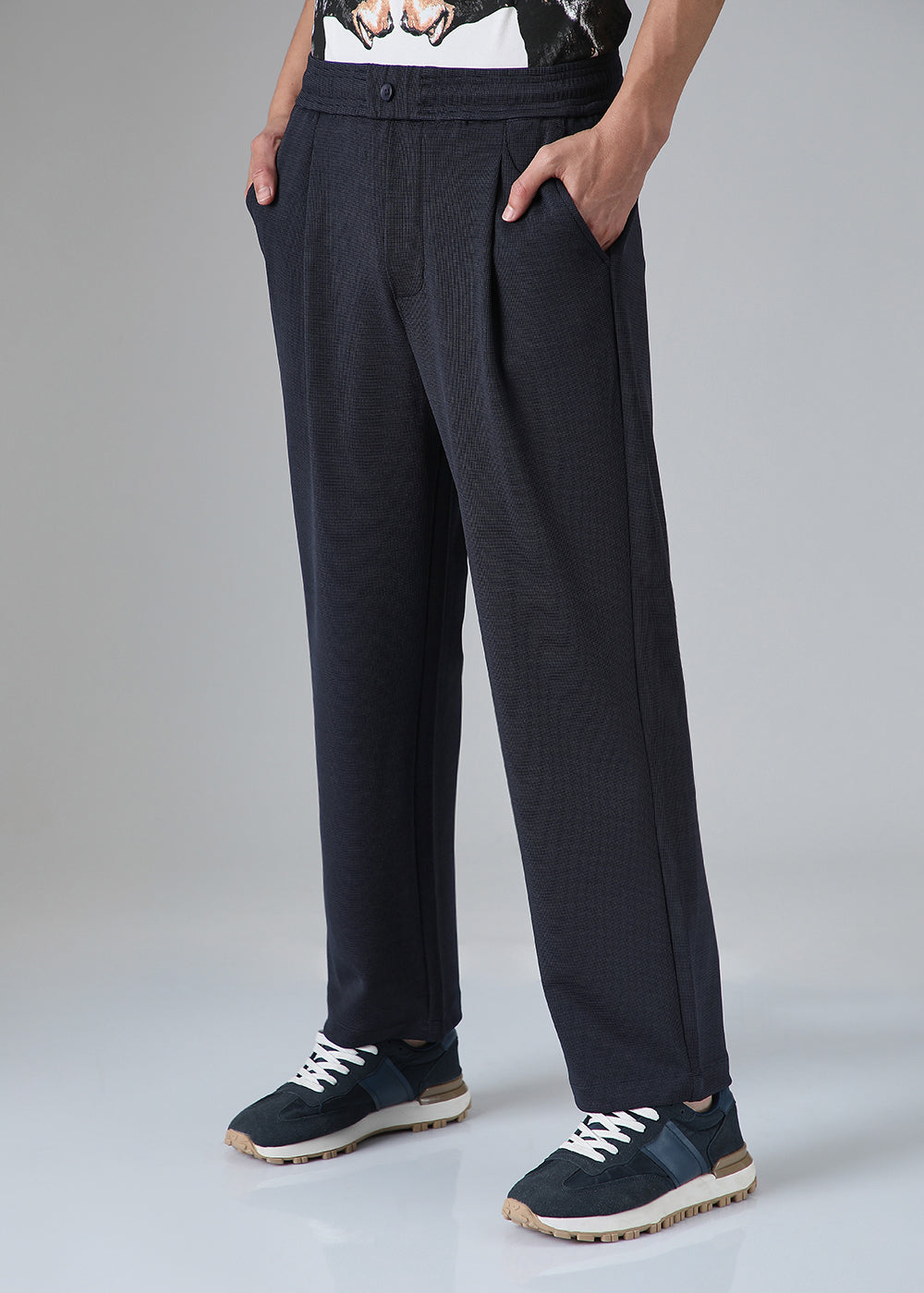 Dark Blue Korean Pants