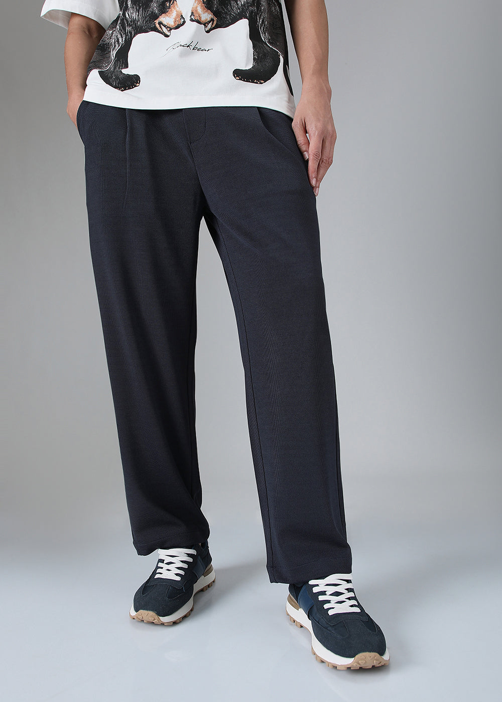 Dark Blue Korean Pants