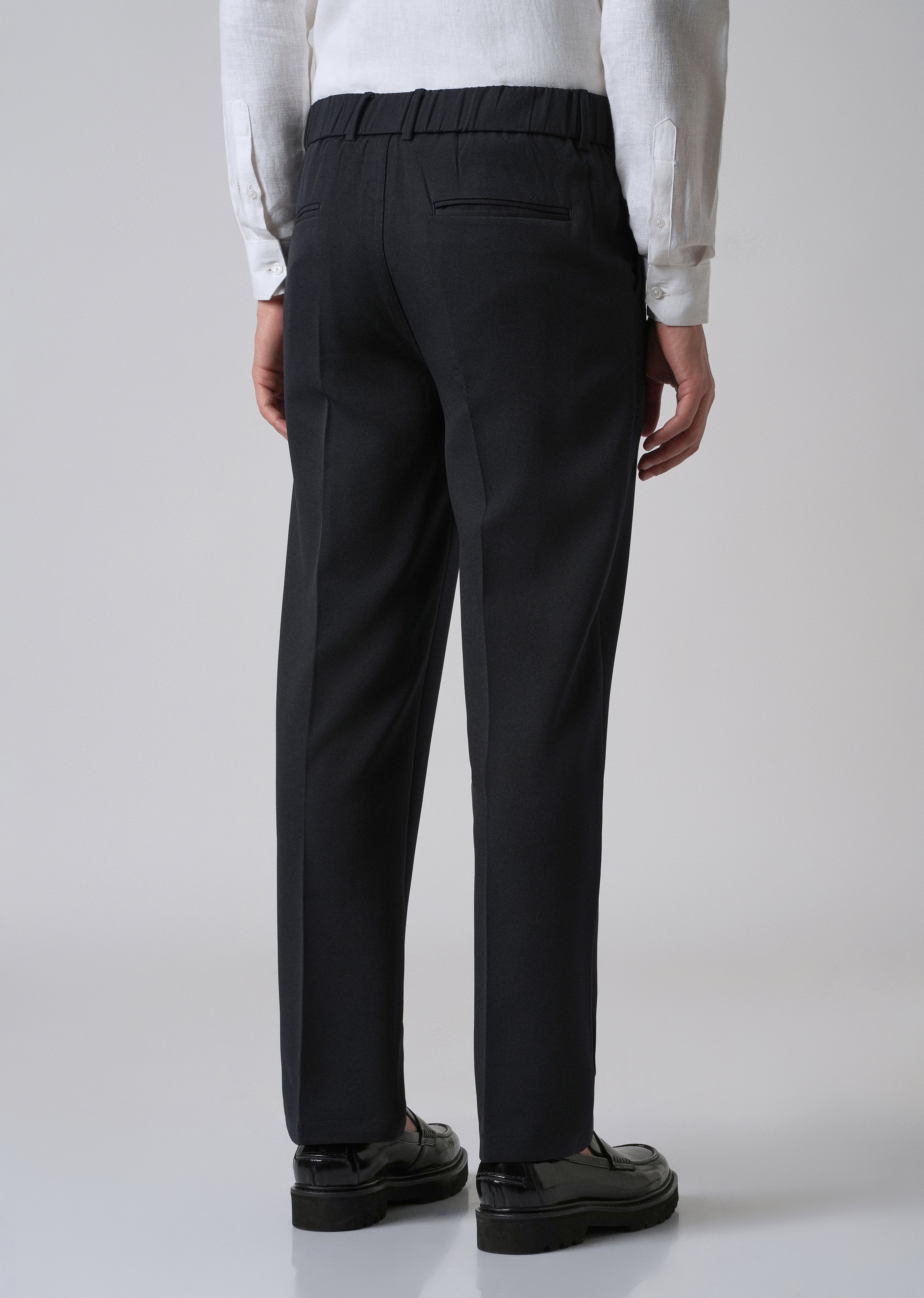 Dark Blue Relaxed Fit Trousers