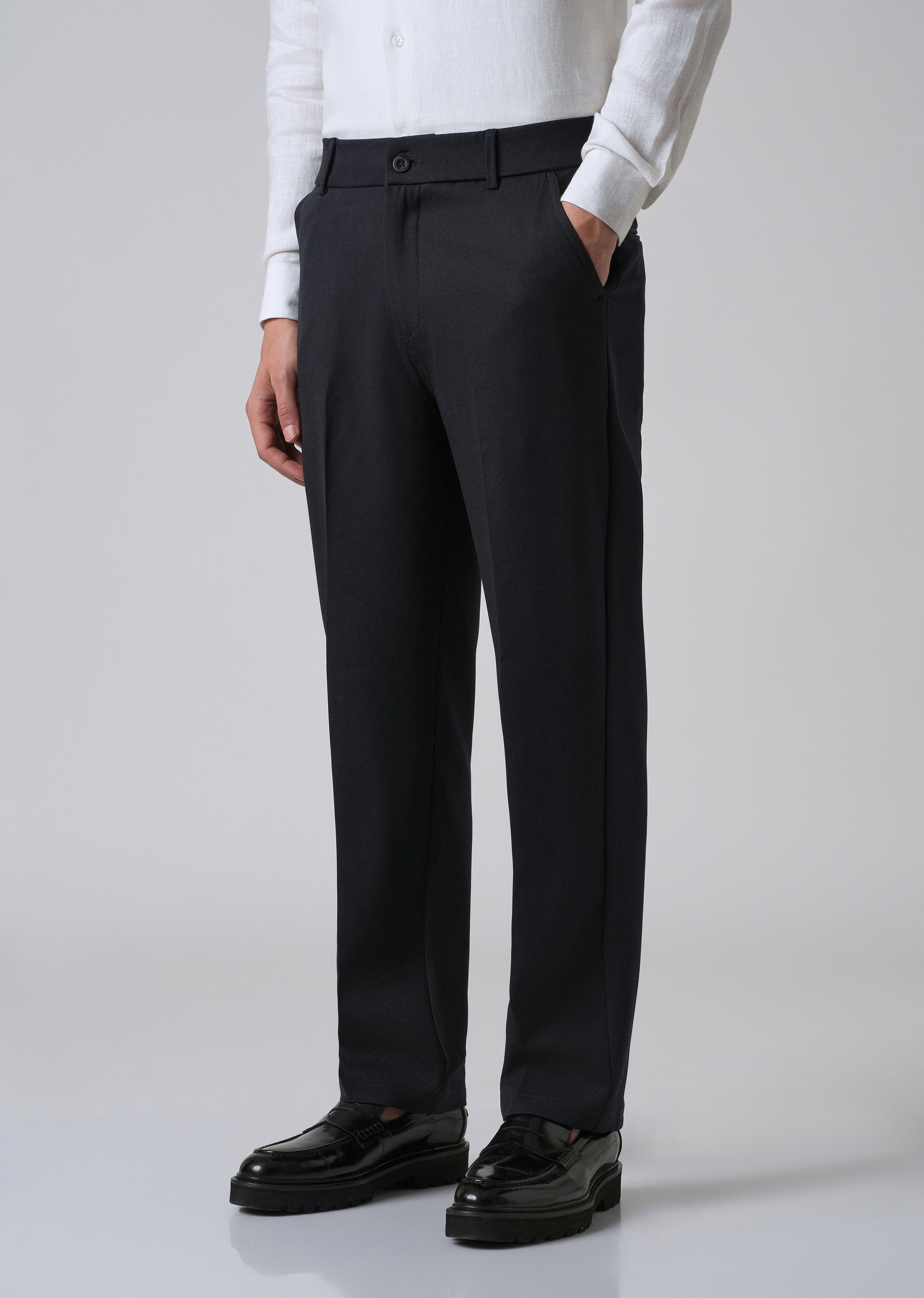 Dark Blue Relaxed Fit Trousers