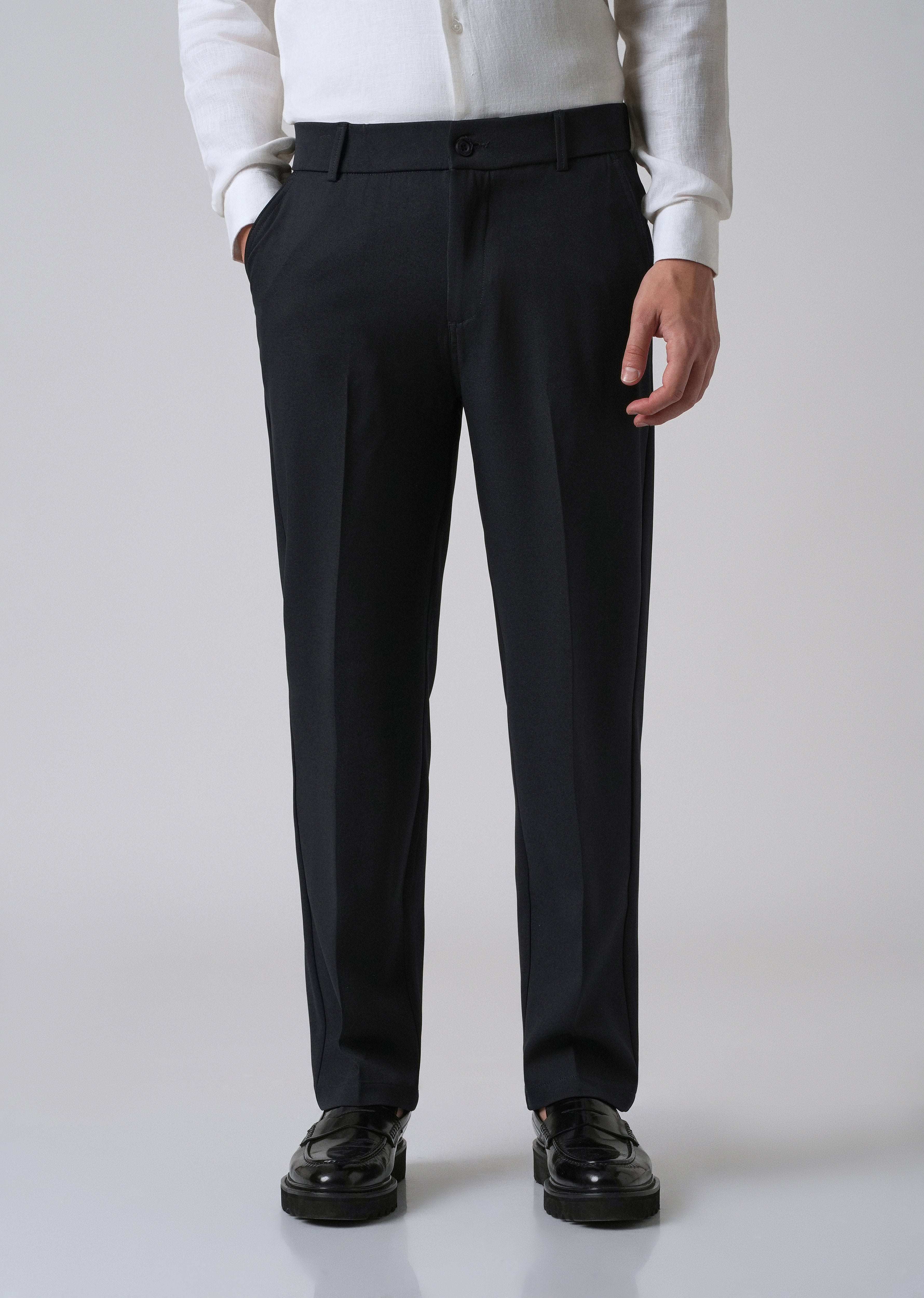 Dark Blue Relaxed Fit Trousers