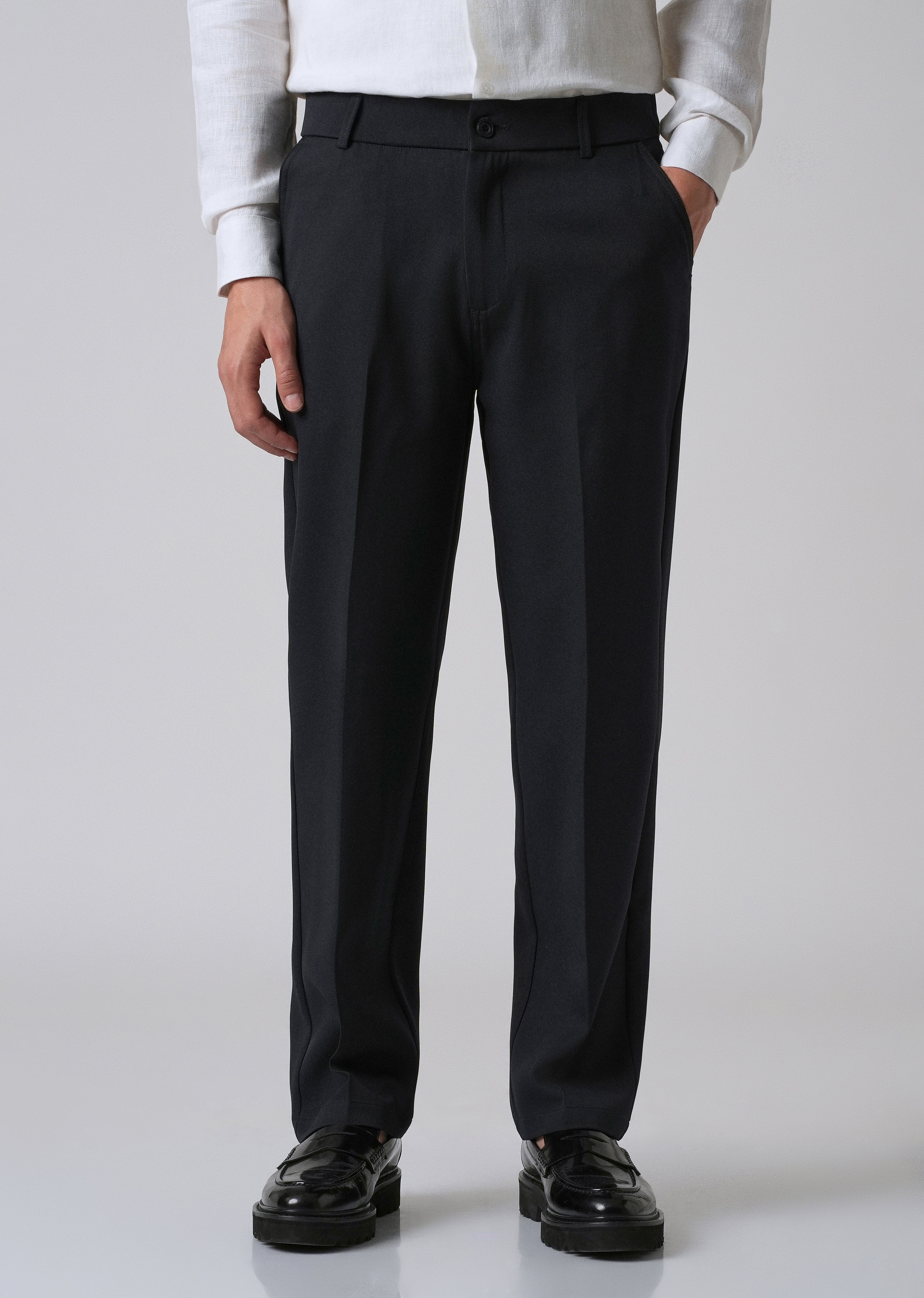 Dark Blue Relaxed Fit Trousers
