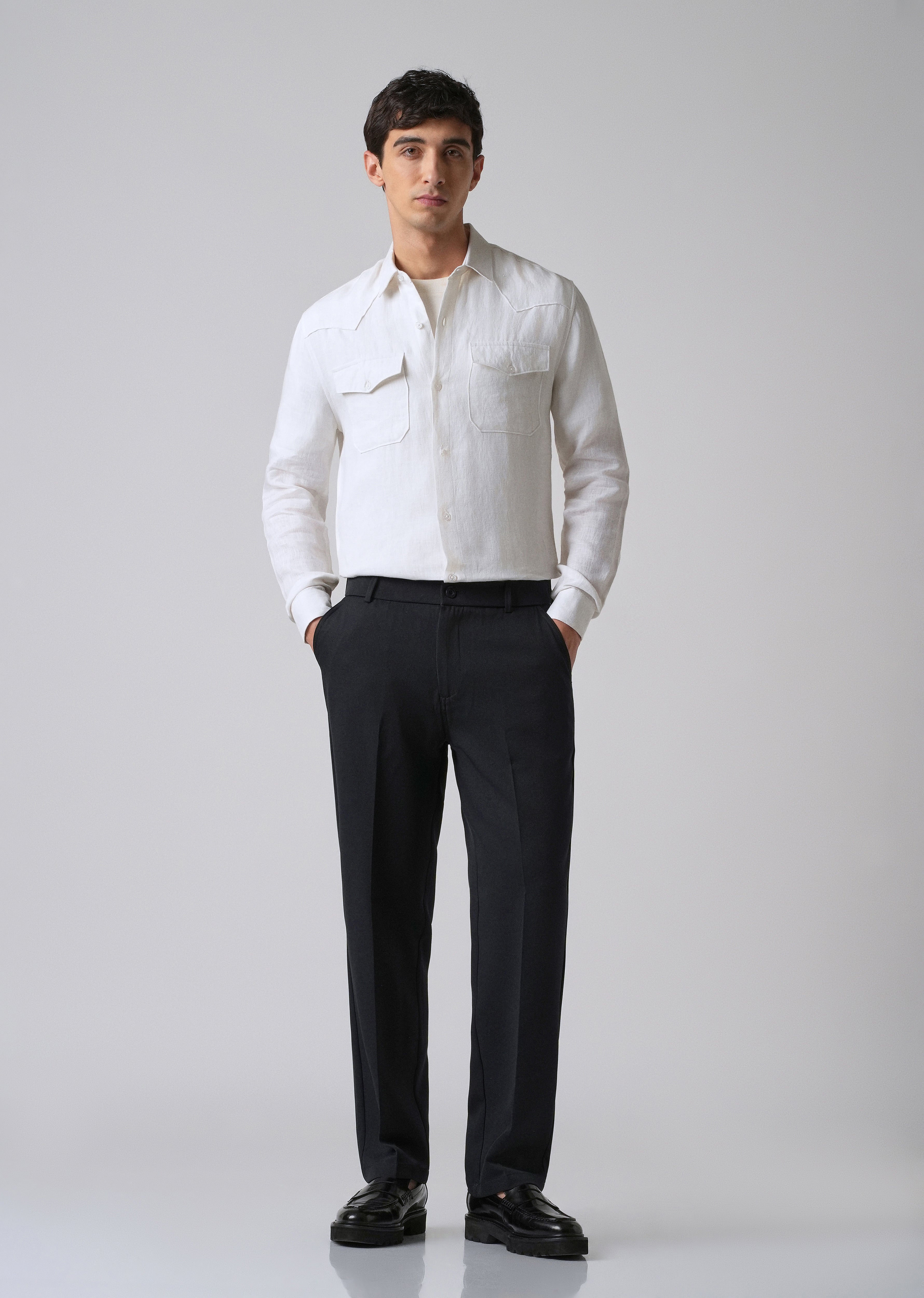 Dark Blue Relaxed Fit Trousers