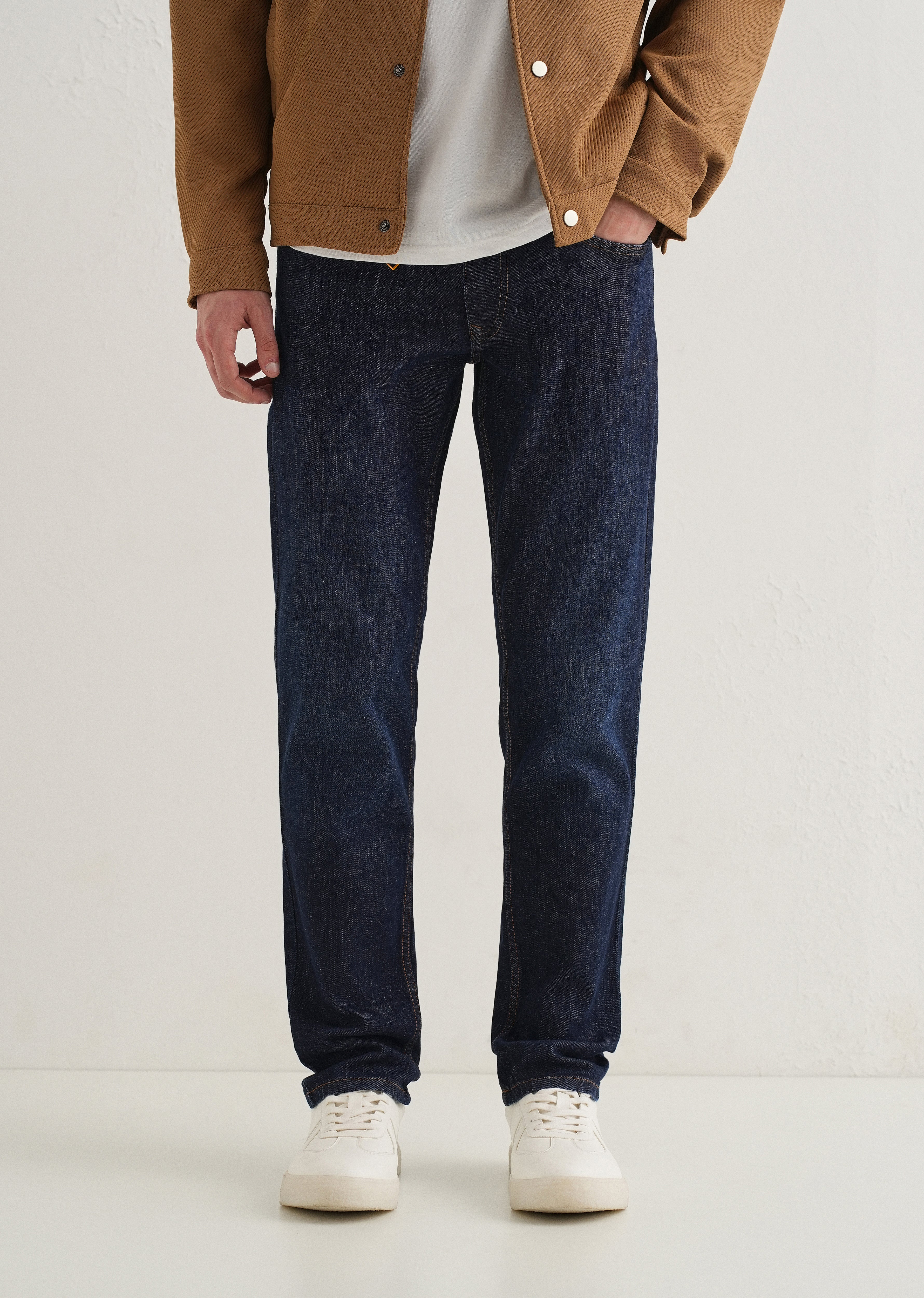 Dark Blue Slim Fit Ankle Length Jeans