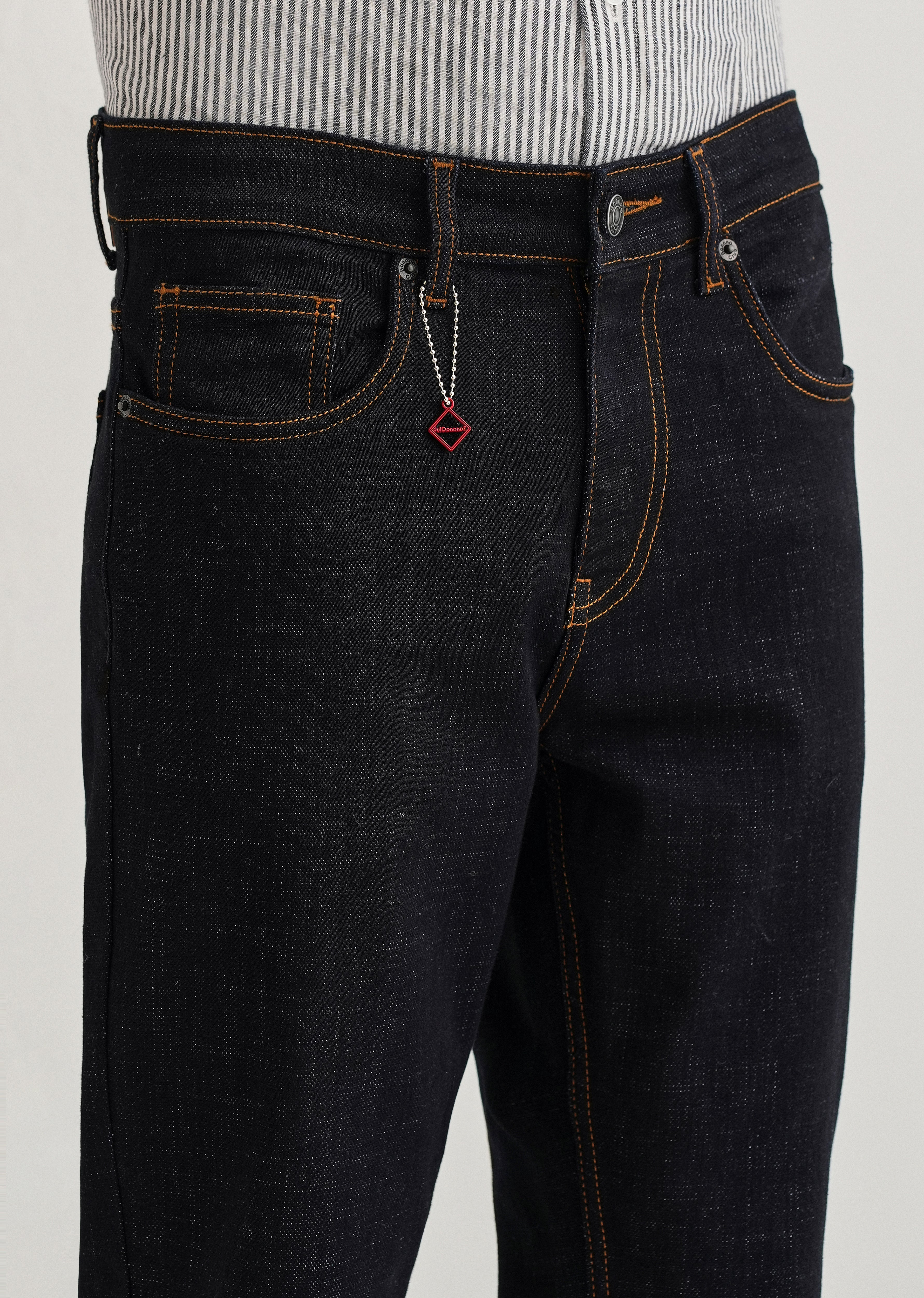 Dark Blue Carrot Fit Jeans