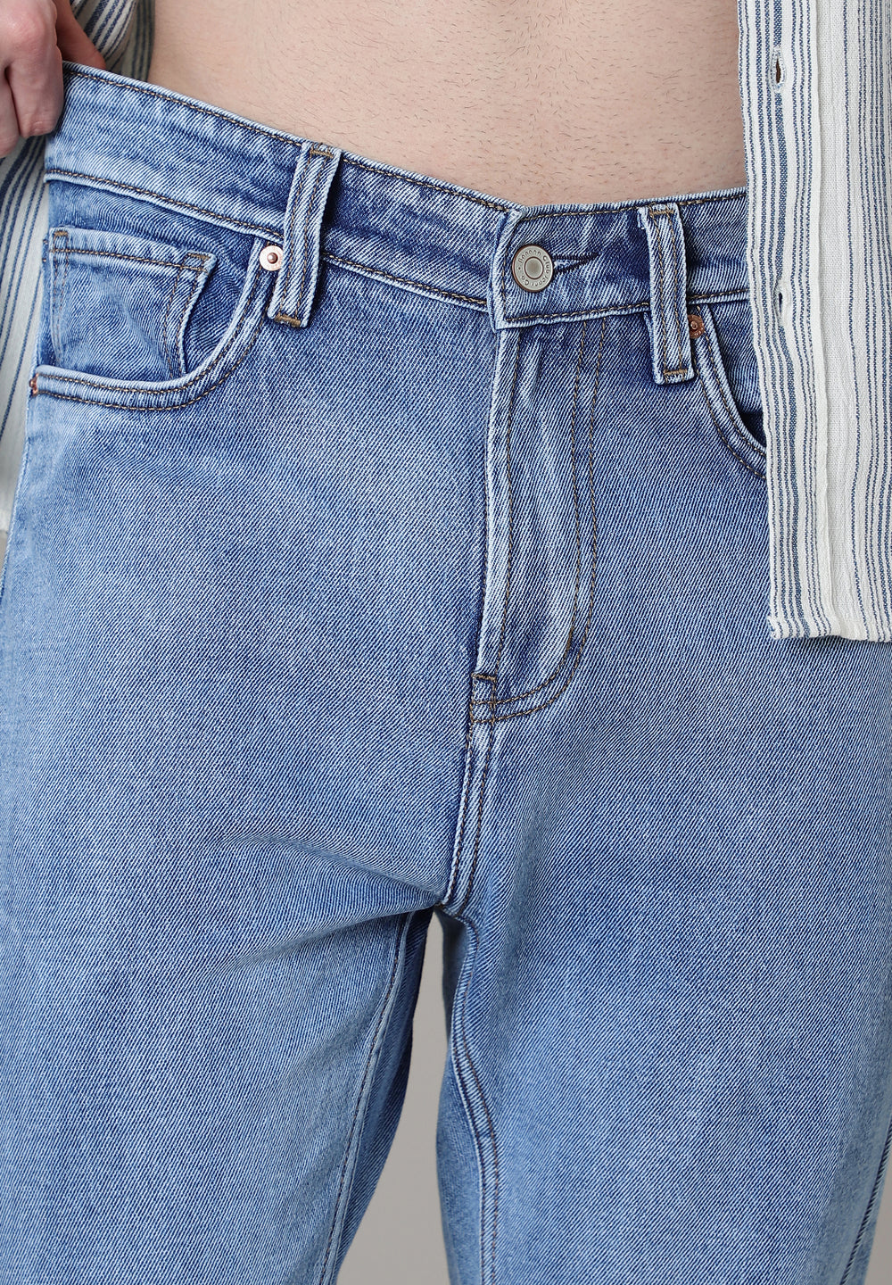 Dark Blue Straight Fit Denim