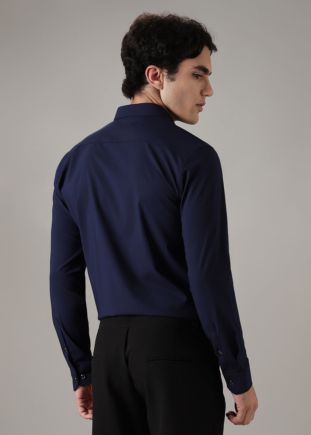 Dark Blue Wrinkle Free Shirt