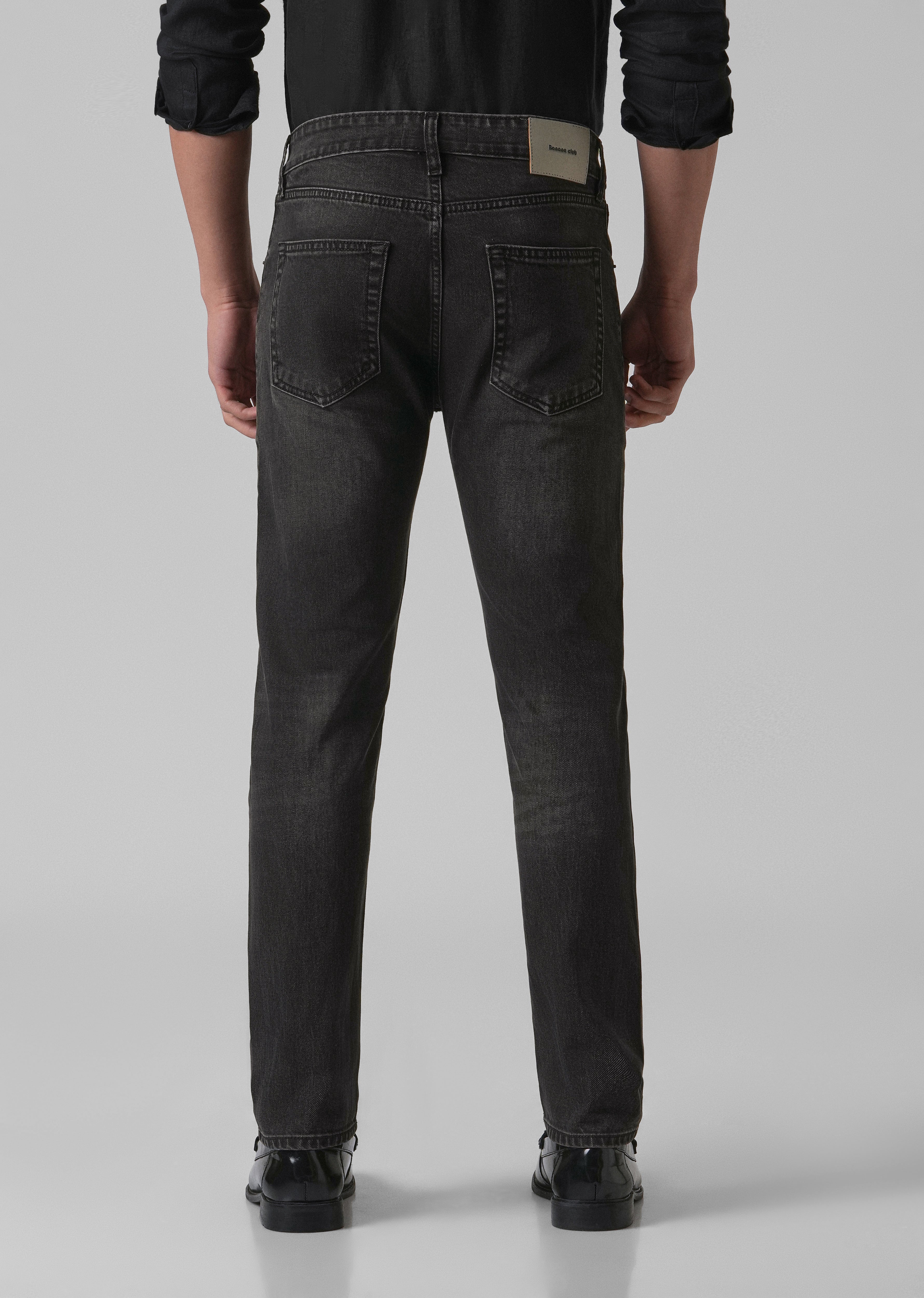 Dark Charcoal Grey Slim Fit Jeans