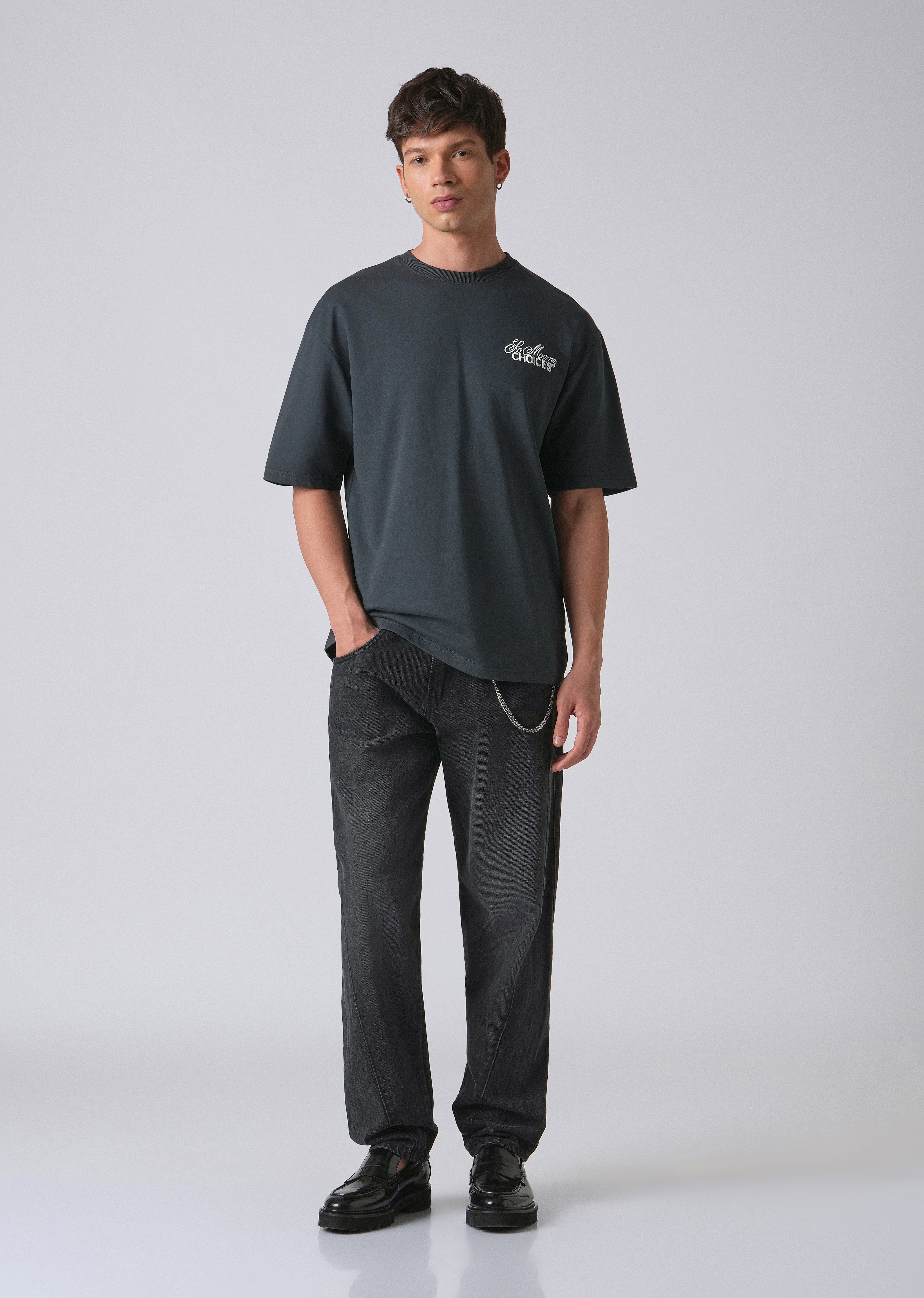 Dark Gray Oversized T-shirt