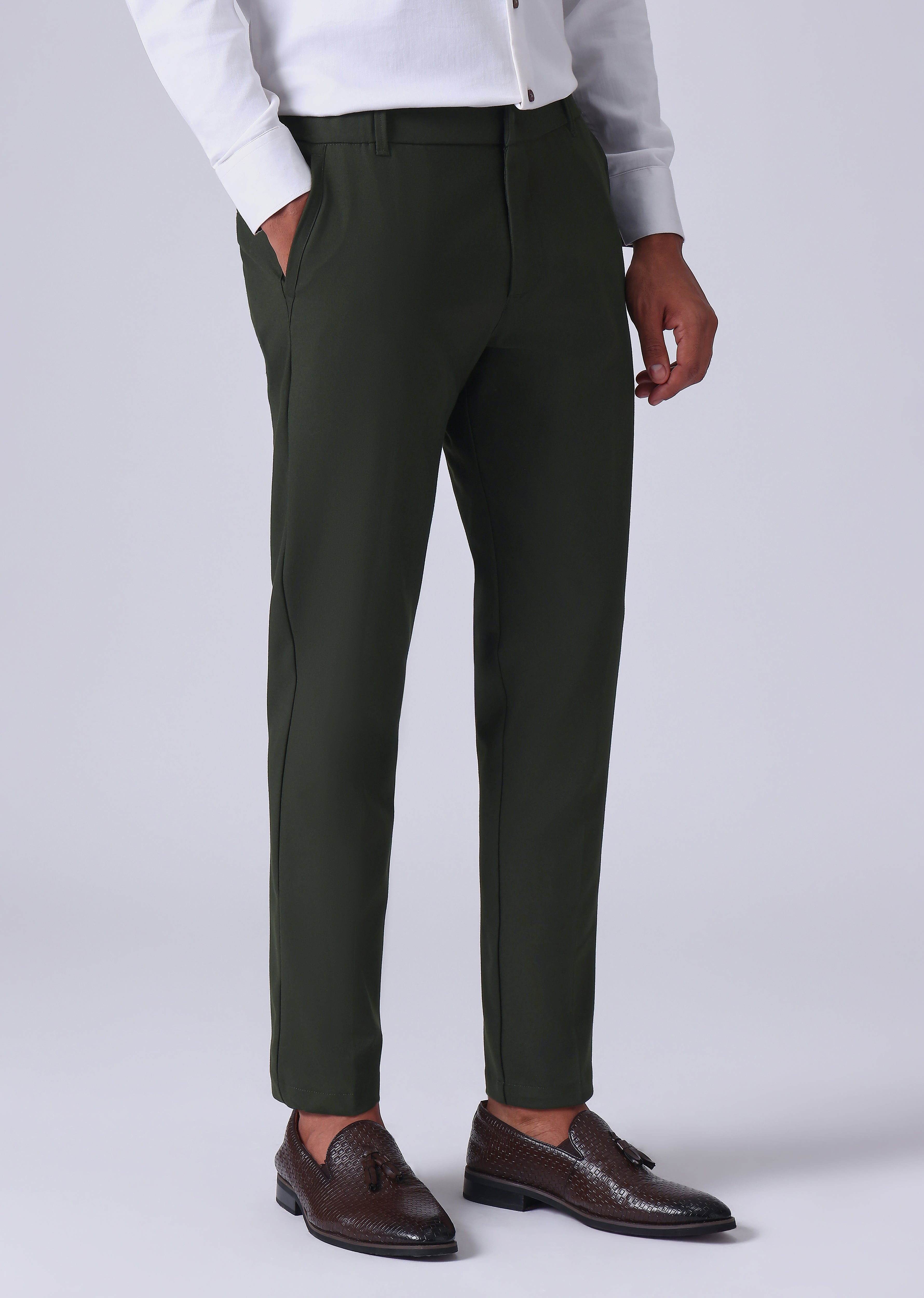 Dark Green 8 Way Stretch Trousers