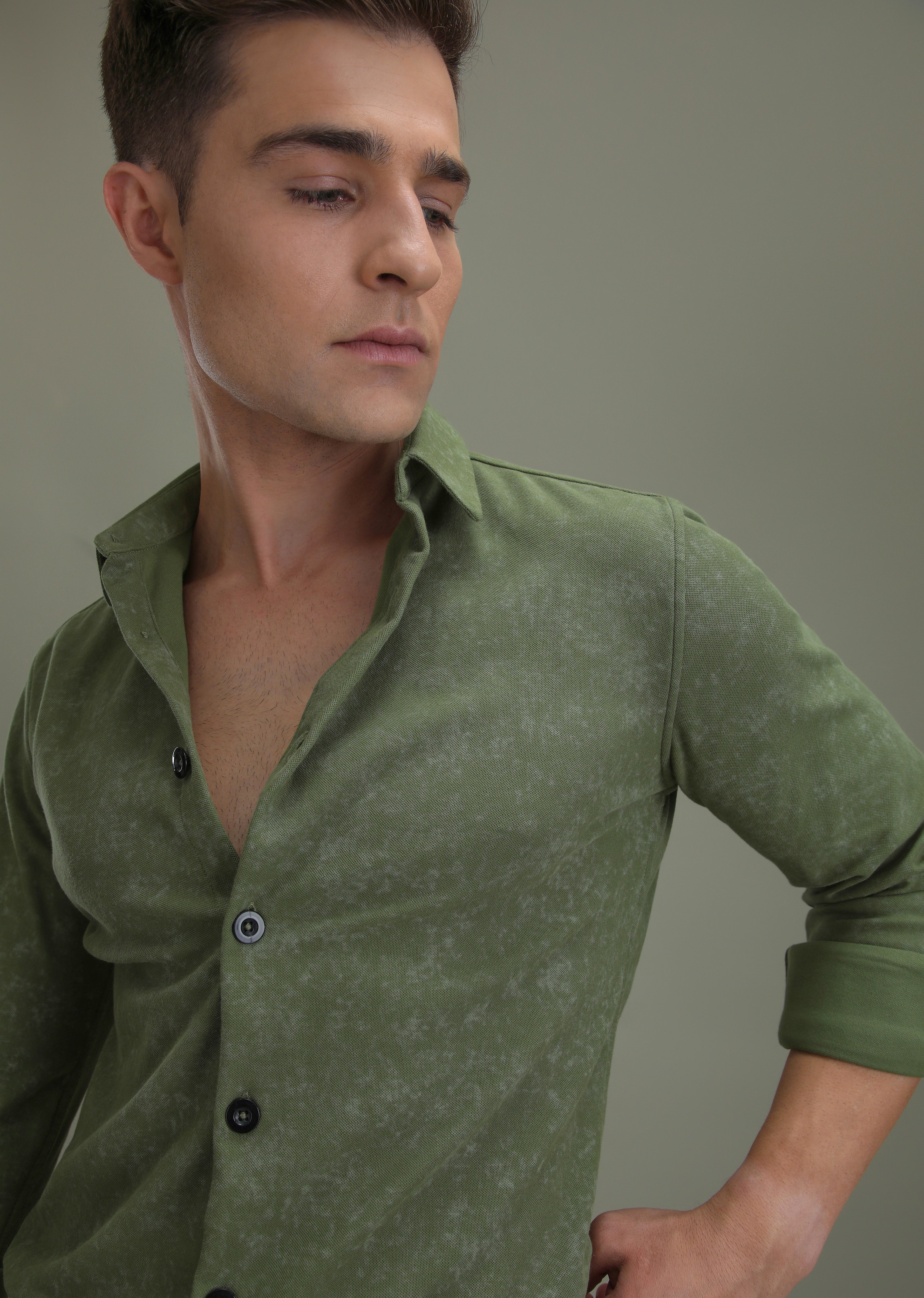 Dark Green Dye Shirt