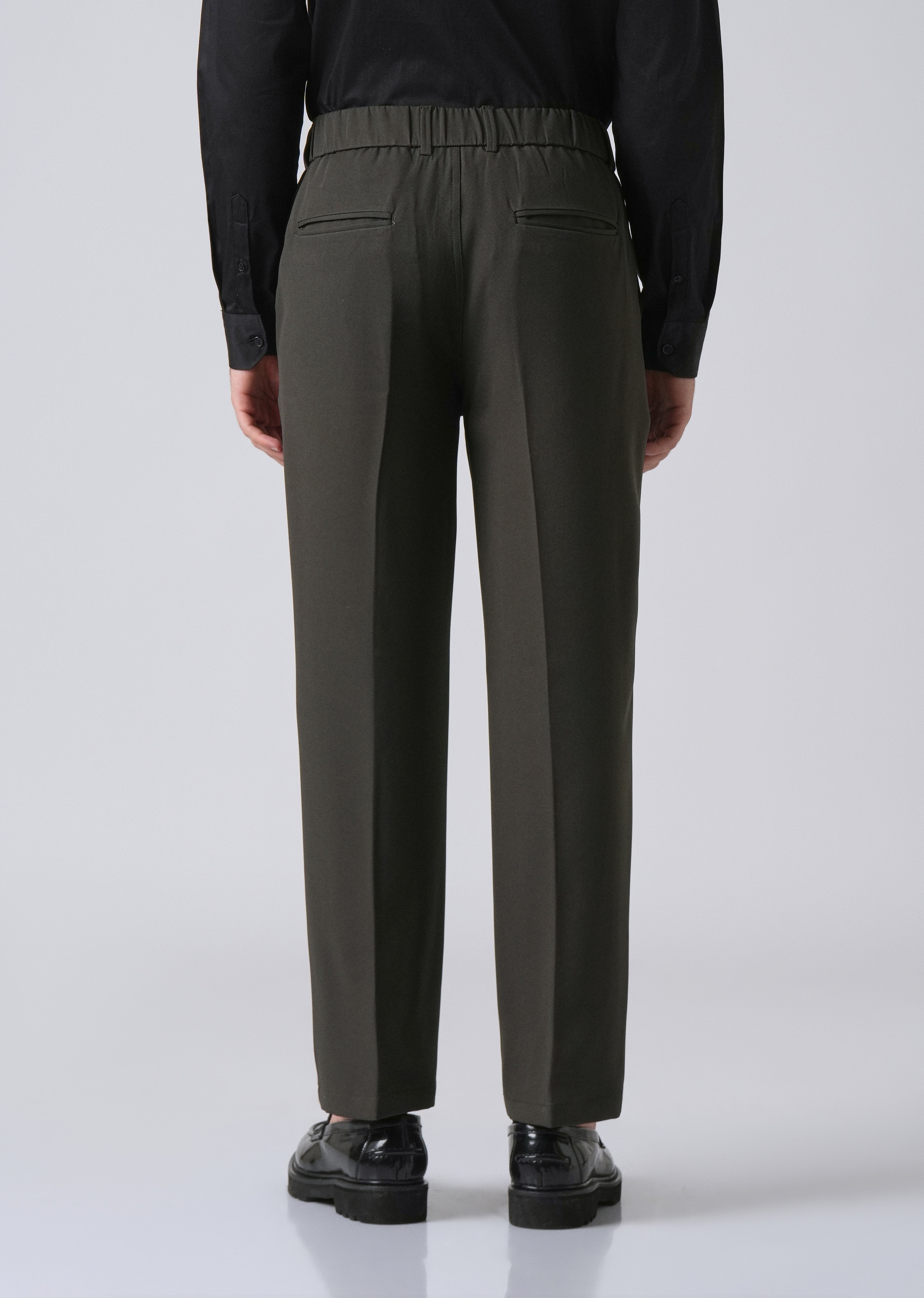 Dark Green Relaxed Fit Trousers