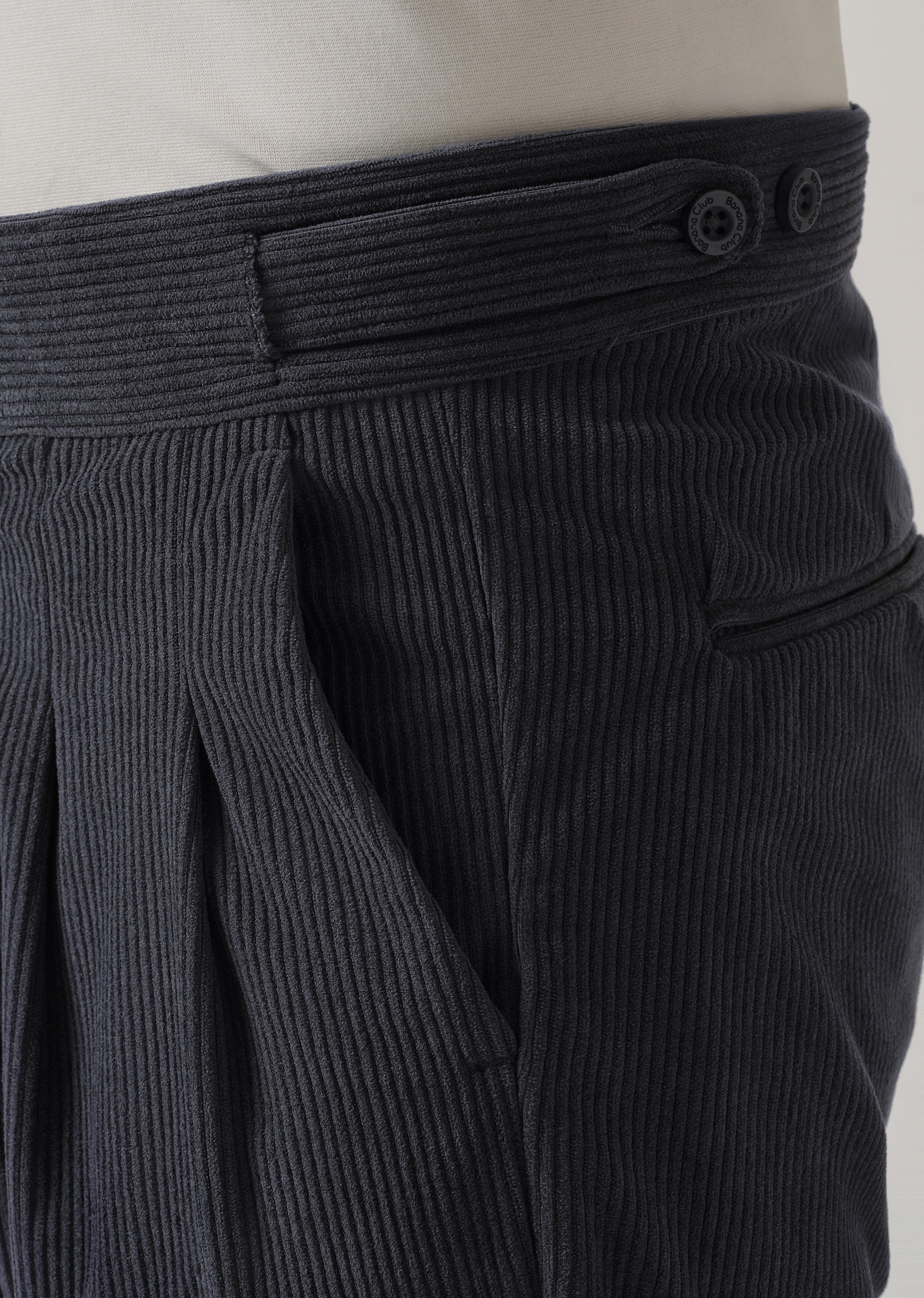 Dark Grey Corduroy Gurkha Pants