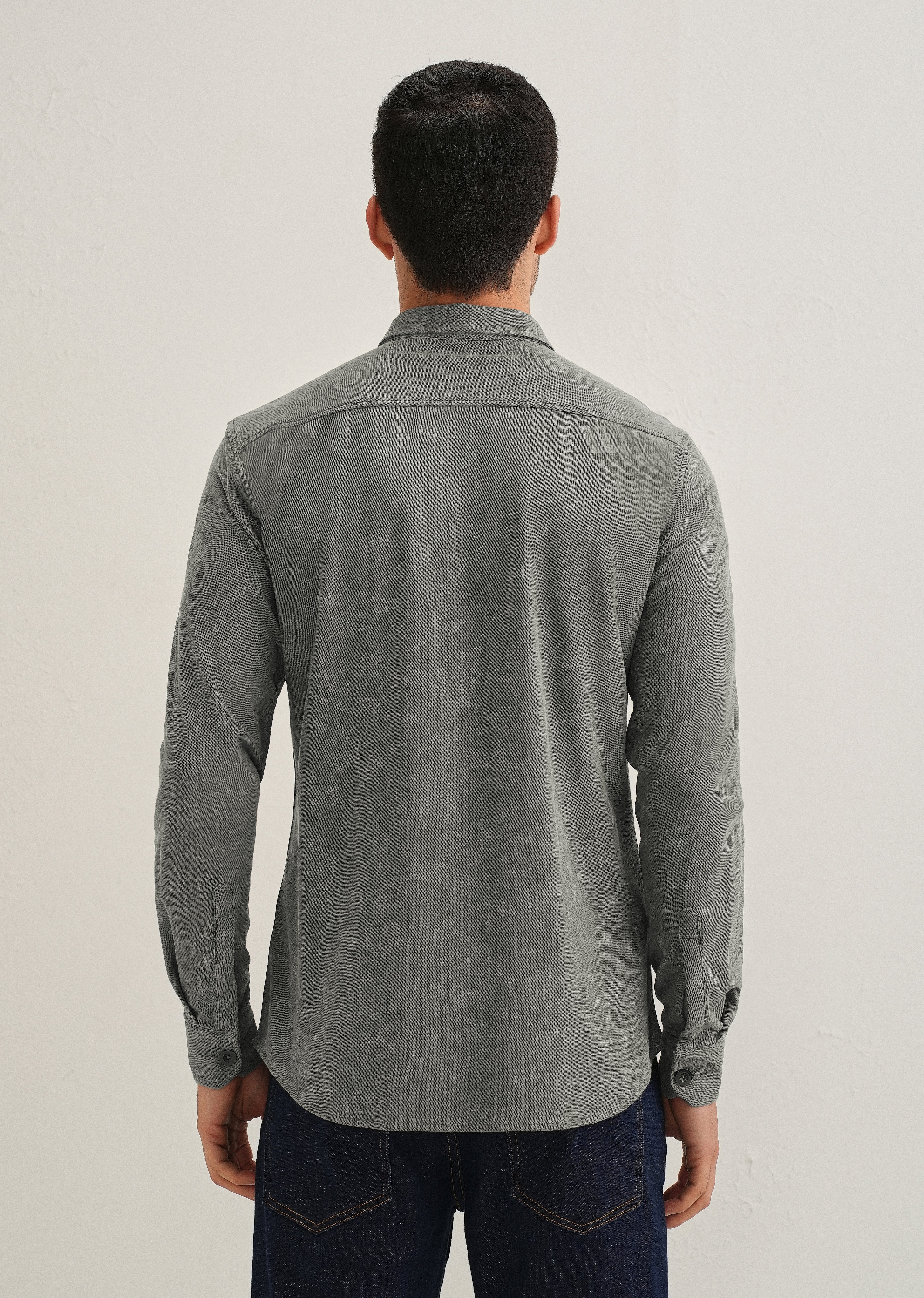 Dark Grey Knitted Shirt